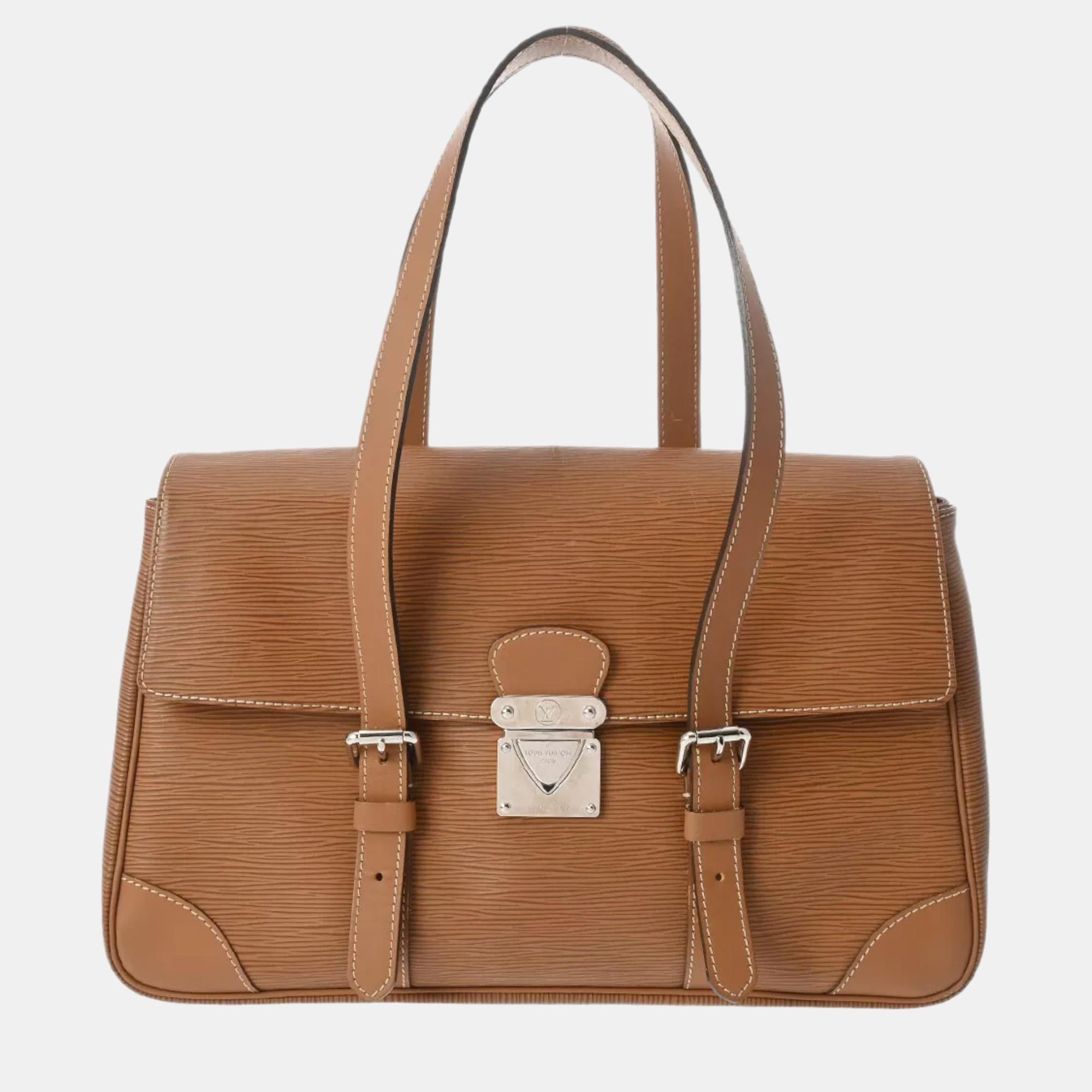 

Louis Vuitton Brown Epi Leather MM Segur Satchel Bag