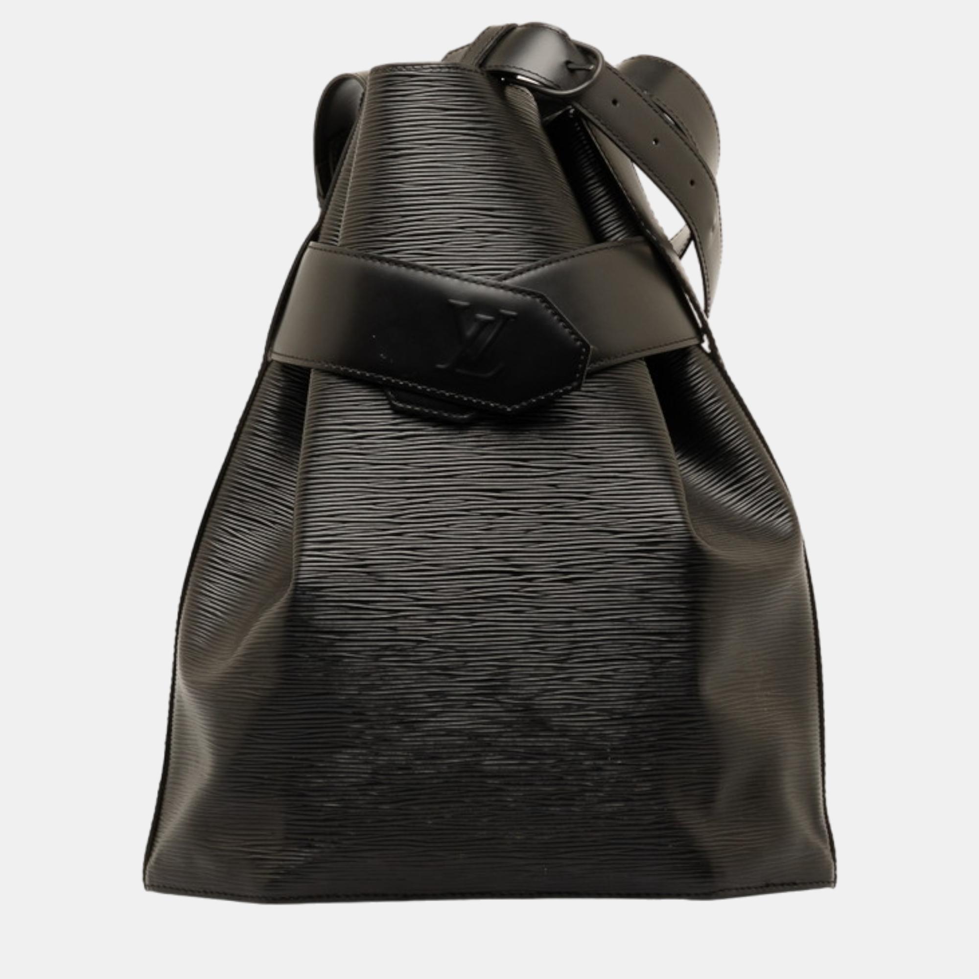 

Louis Vuitton Black Leather Sac D'Epaule Shoulder Bag