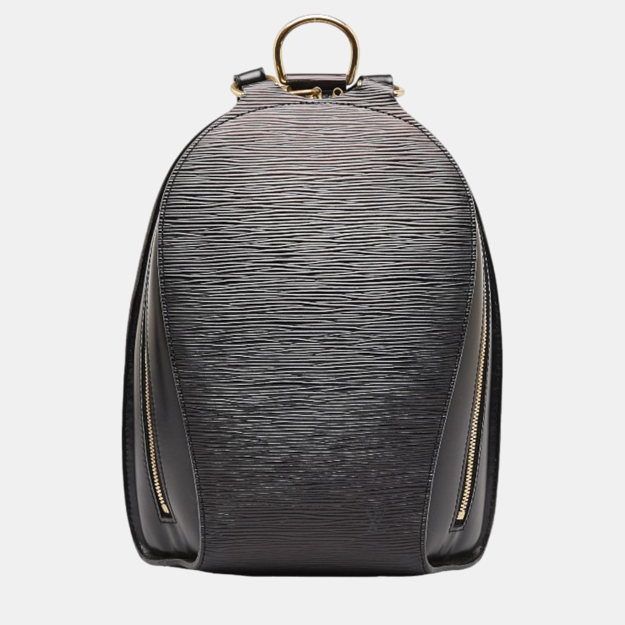 

Louis Vuitton Black Leather Mabillon Backpack