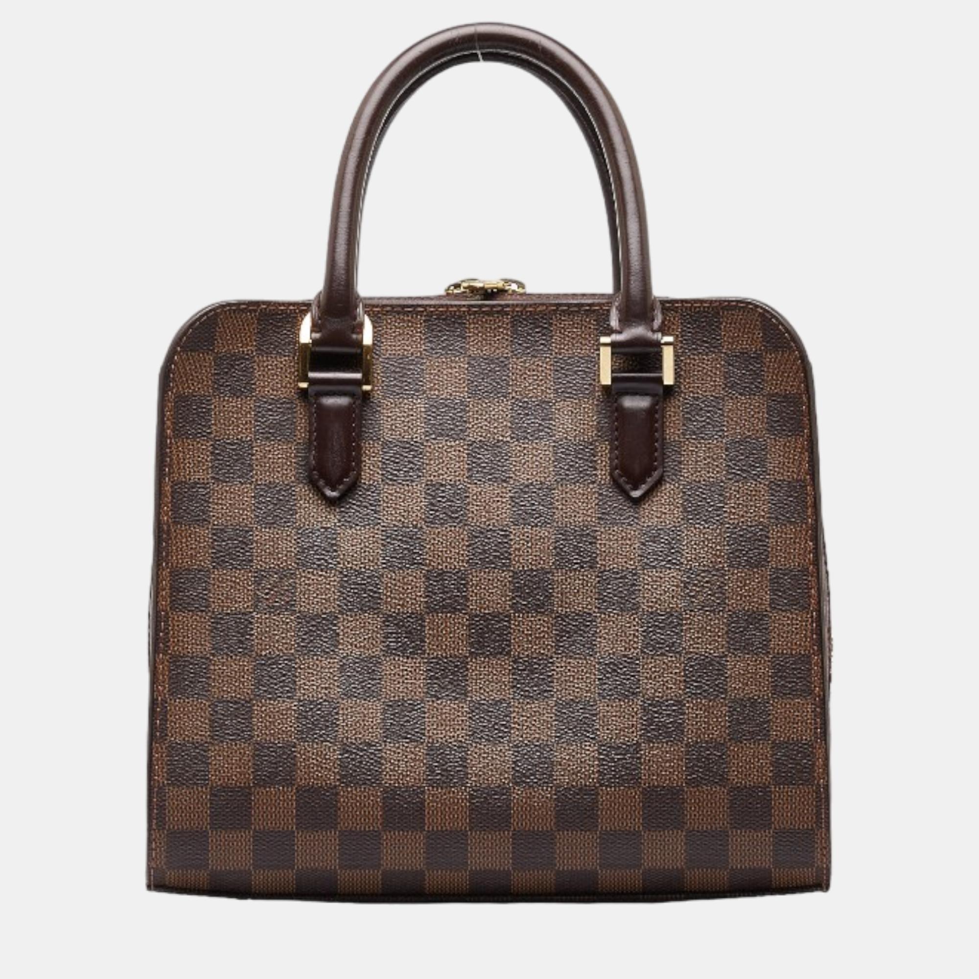 

Louis Vuitton Brown Canvas, Leather Triana Satchel