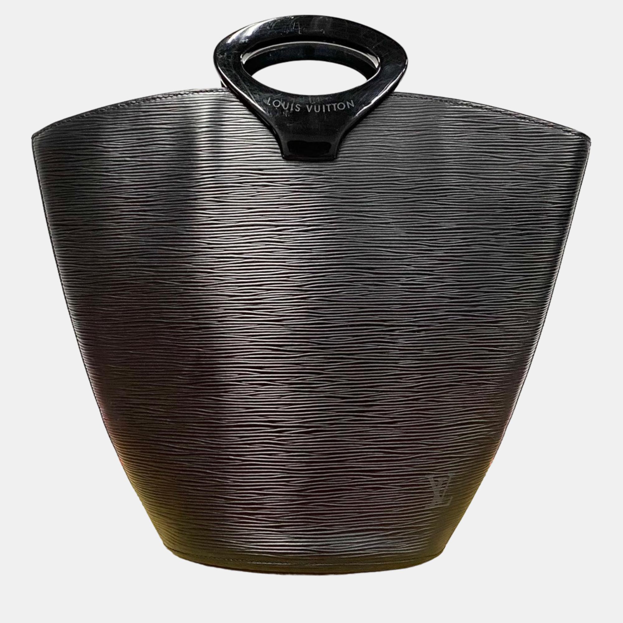 Pre-owned Louis Vuitton Black Leather Epi Noctambule Tote