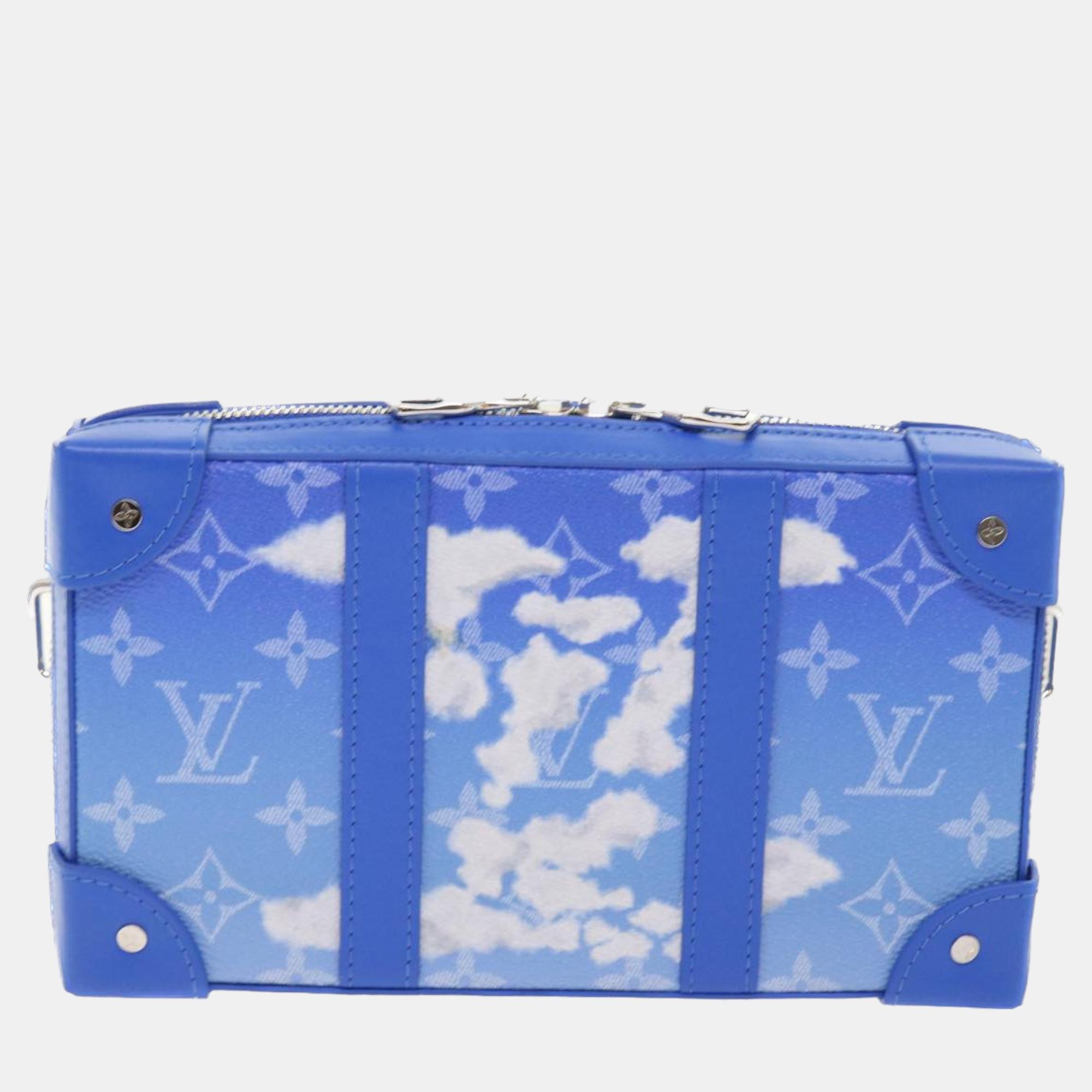 Pre-owned Louis Vuitton Blue Canvas Soft Trunk Shoulder Bag