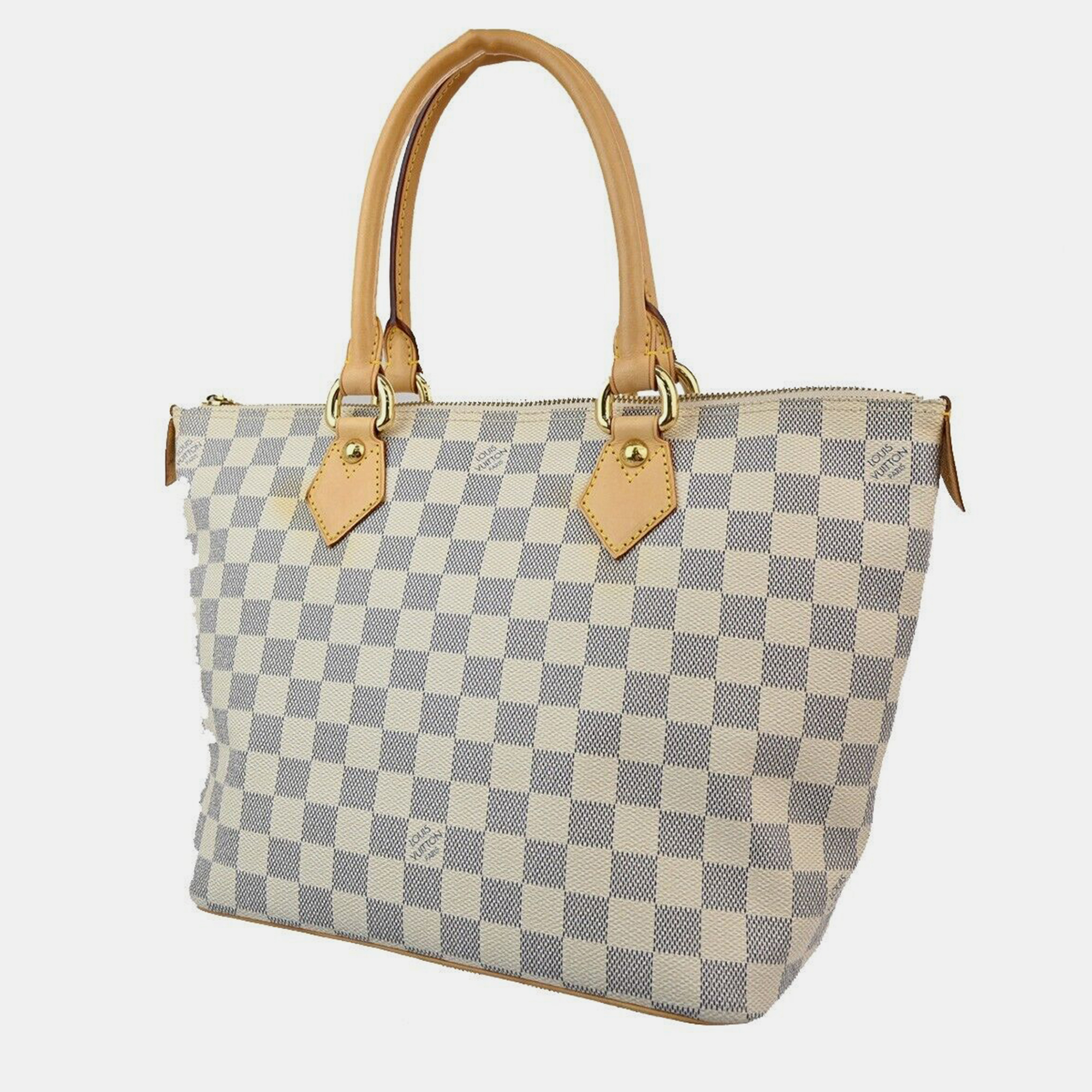 

Louis Vuitton White Canvas Saleya Tote Bag