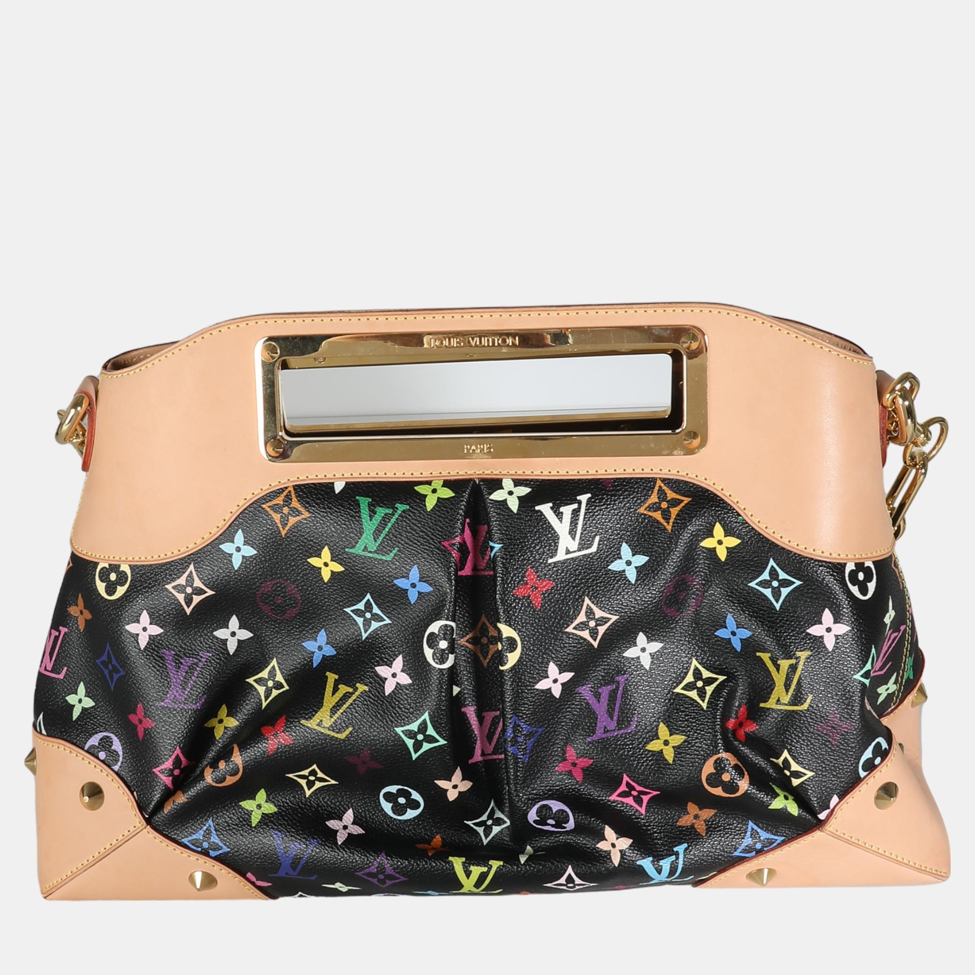 

Louis Vuitton Black Monogram Multicolore Canvas Judy MM bag