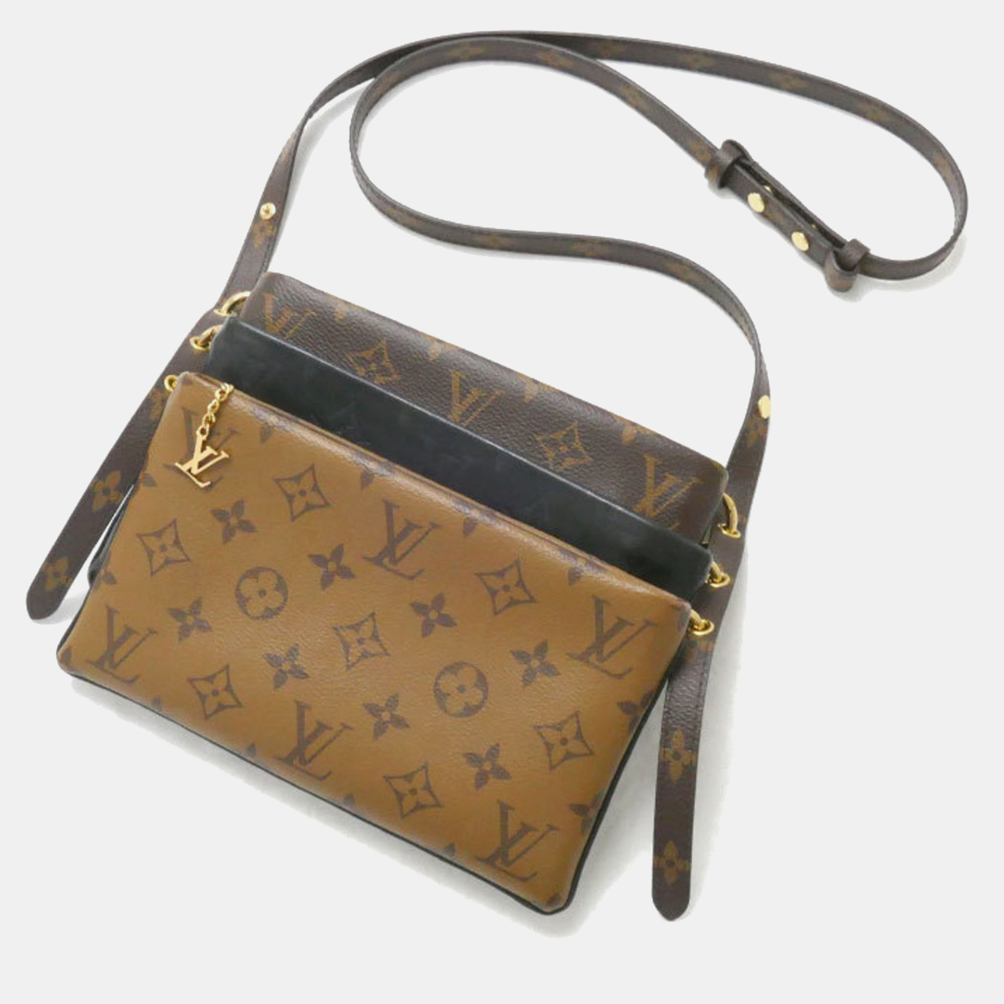 

Louis Vuitton Brown Monogram Reverse Pochette LV3 Shoulder Bag