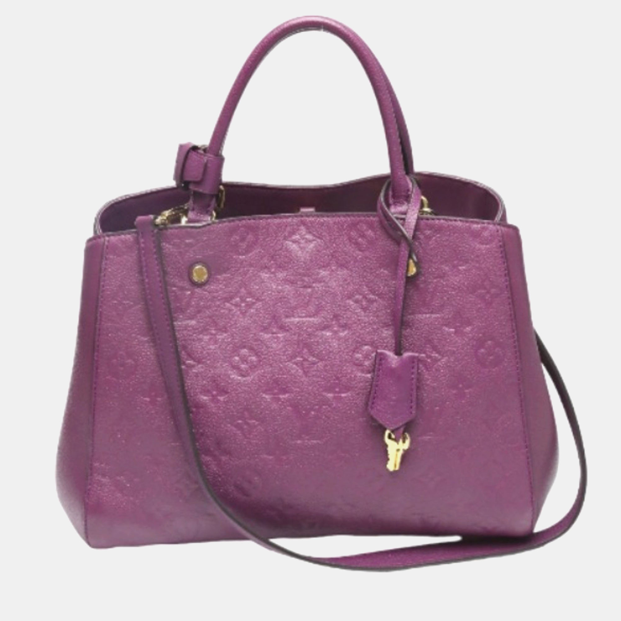 

Louis Vuitton Purple Monogram Empreinte Leather Montaigne MM Tote Bag