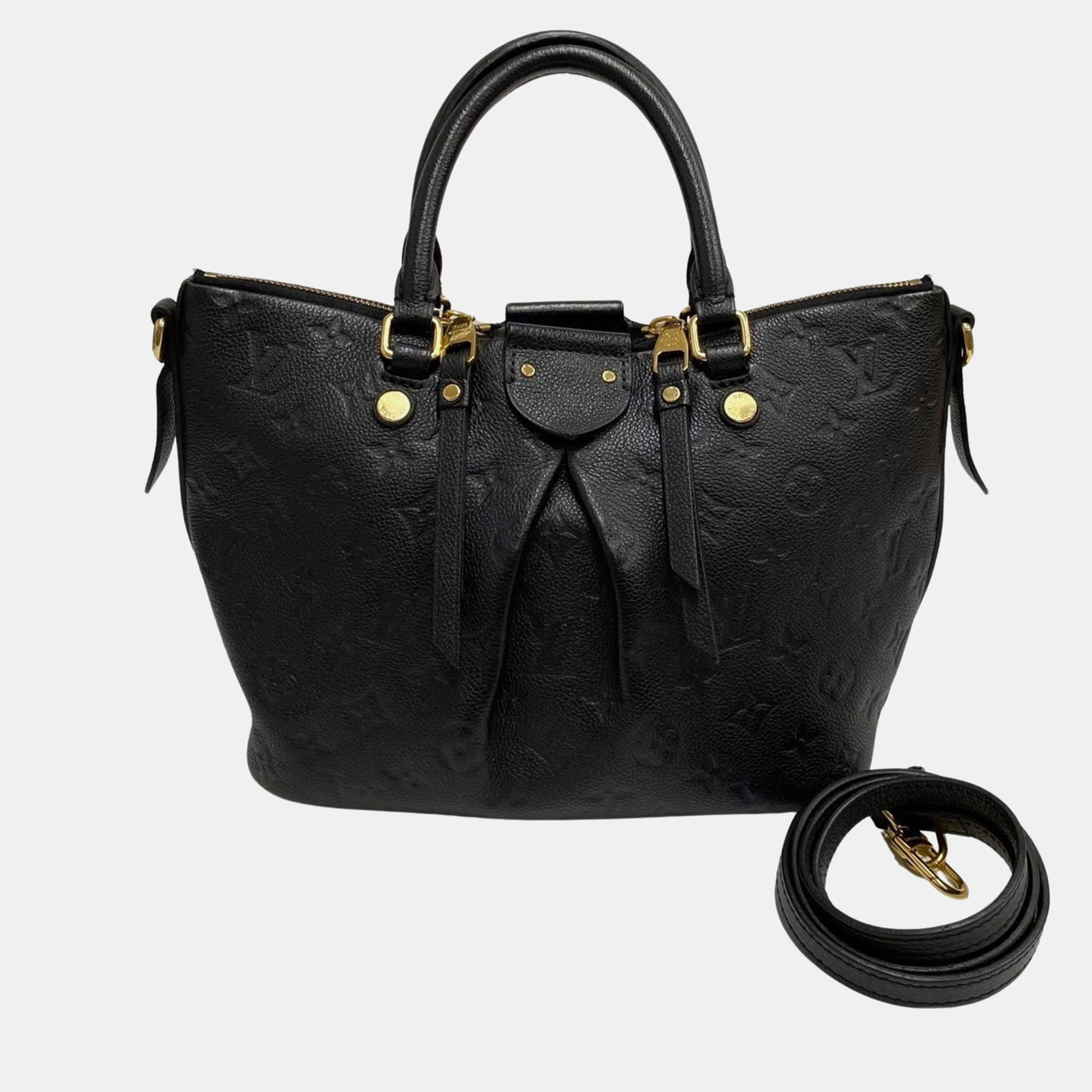 

Louis Vuitton Black Monogram Empreinte Leather Mazarine PM Tote Bag