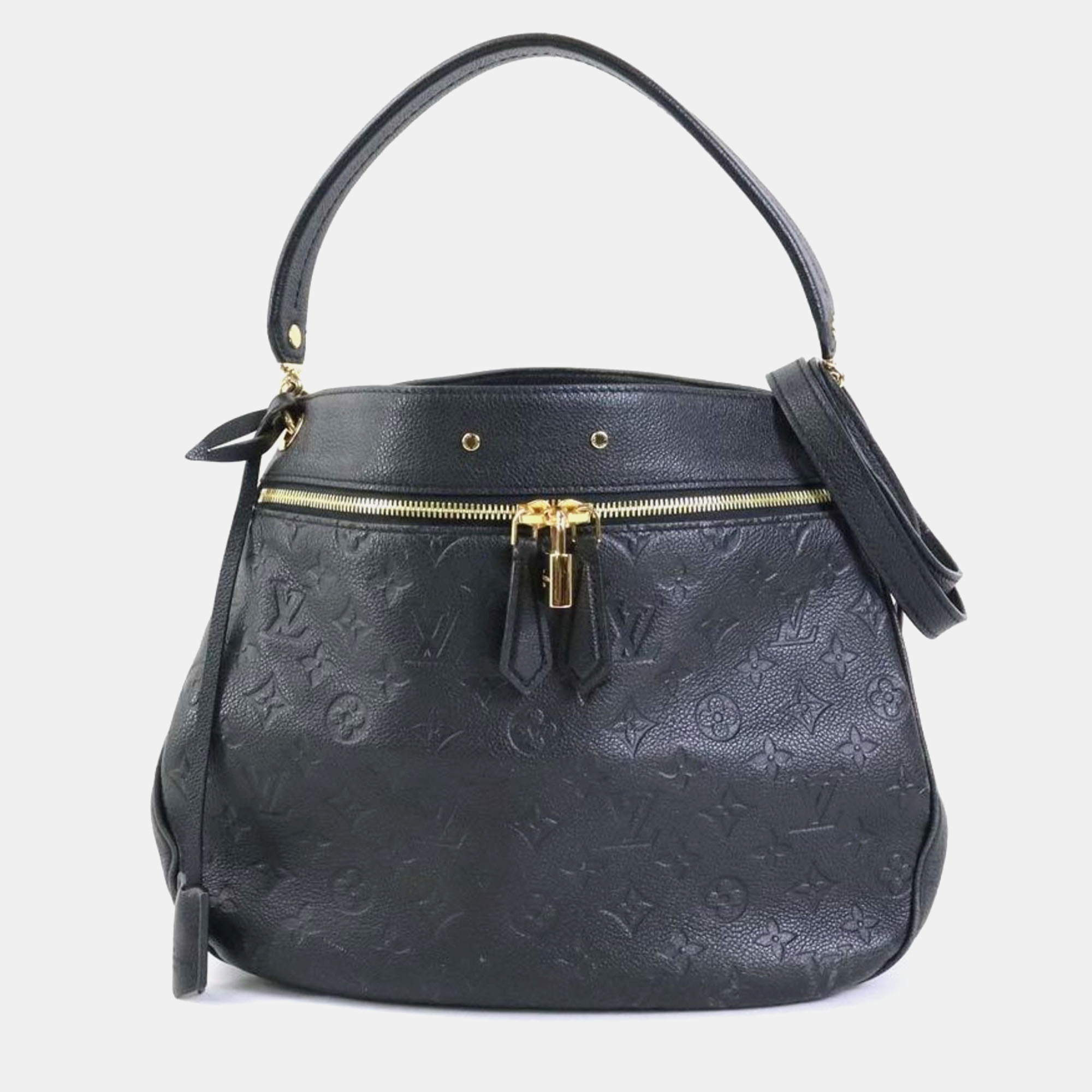 

Louis Vuitton Black Monogram Empreinte Leather Spontini NM Handbag