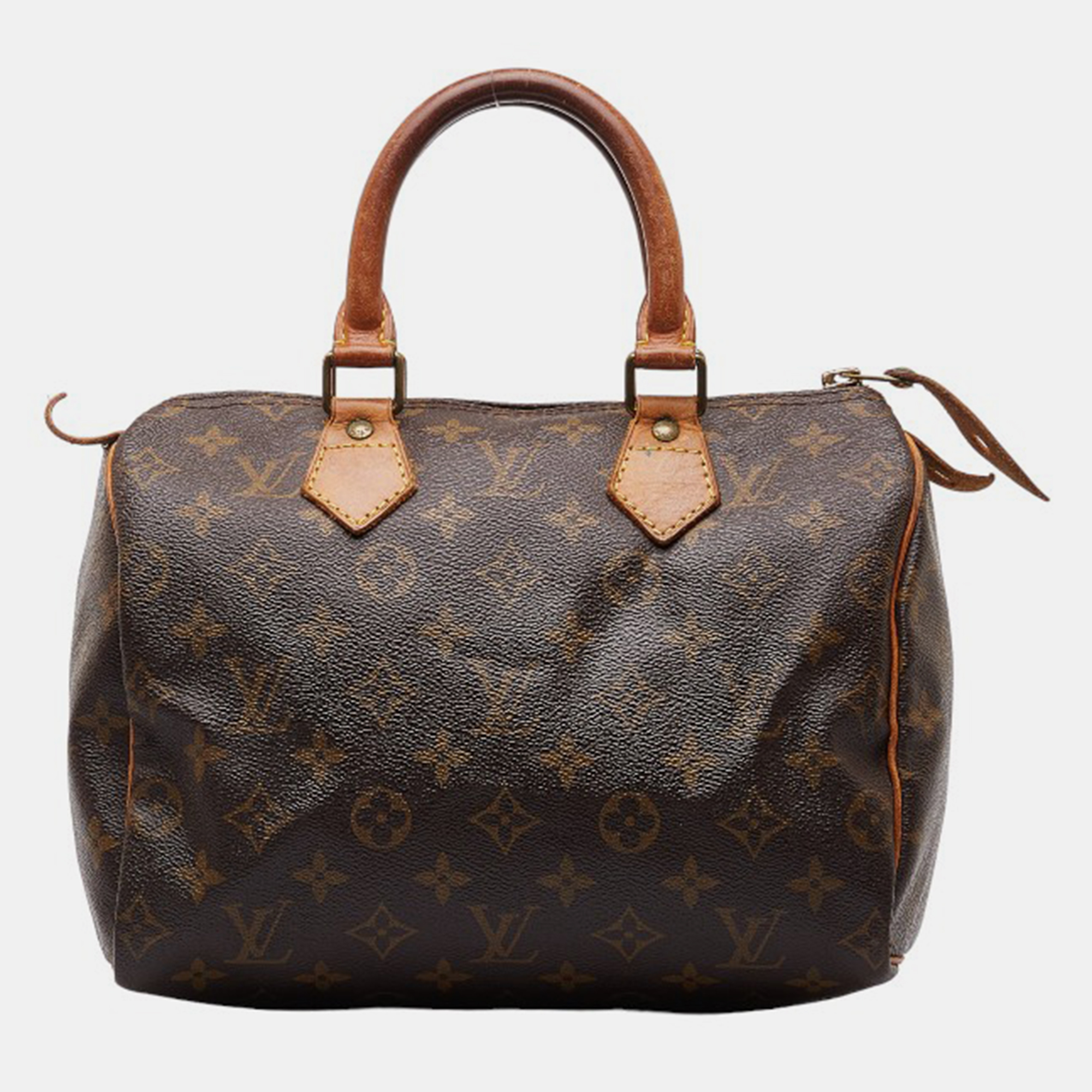 

Louis Vuitton Brown Canvas 25 Speedy Satchel Bag