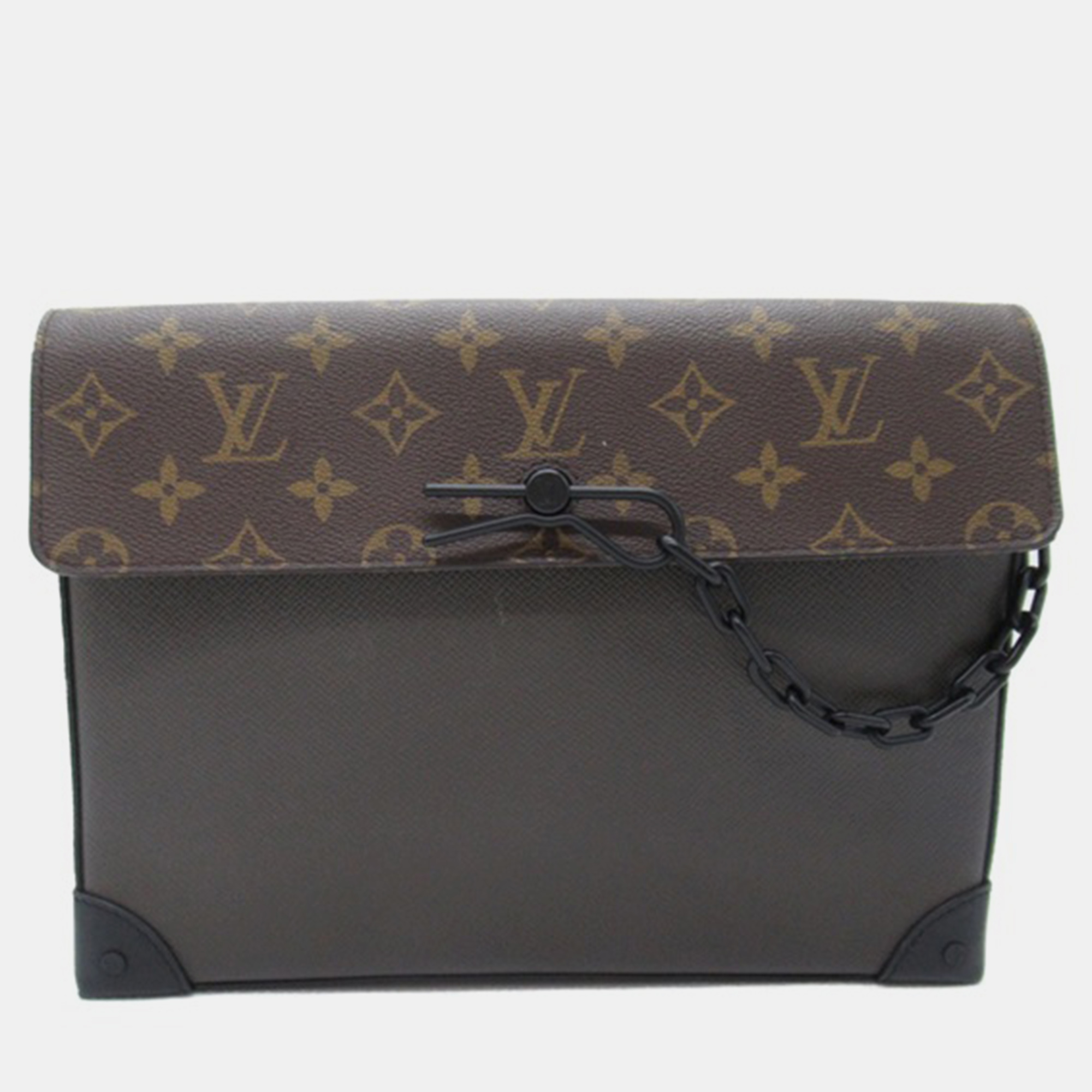 

Louis Vuitton Brown Canvas Monogram & Leather Pochette Voyage Steamer