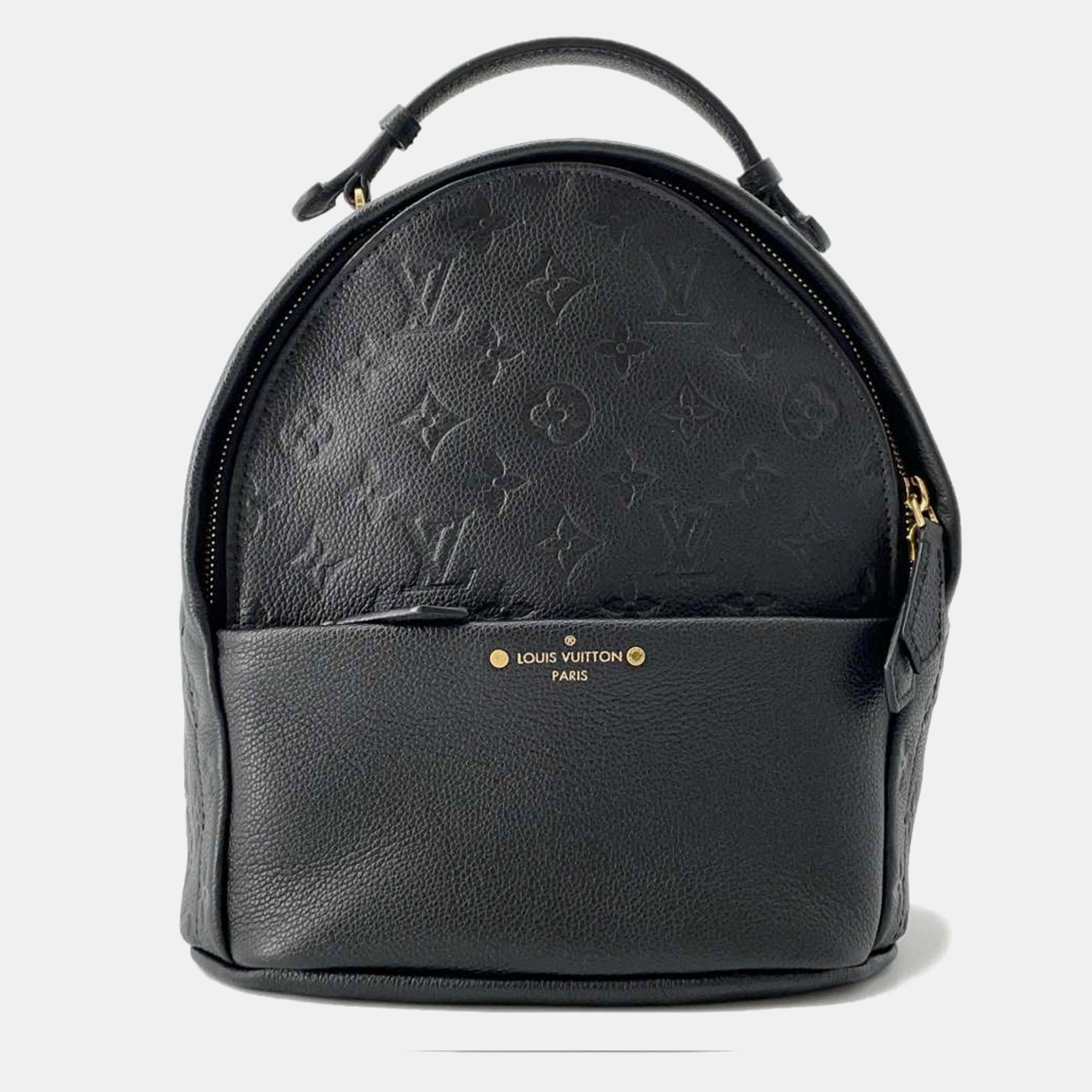 

Louis Vuitton Black Monogram Empreinte Leather Sorbonne Bag