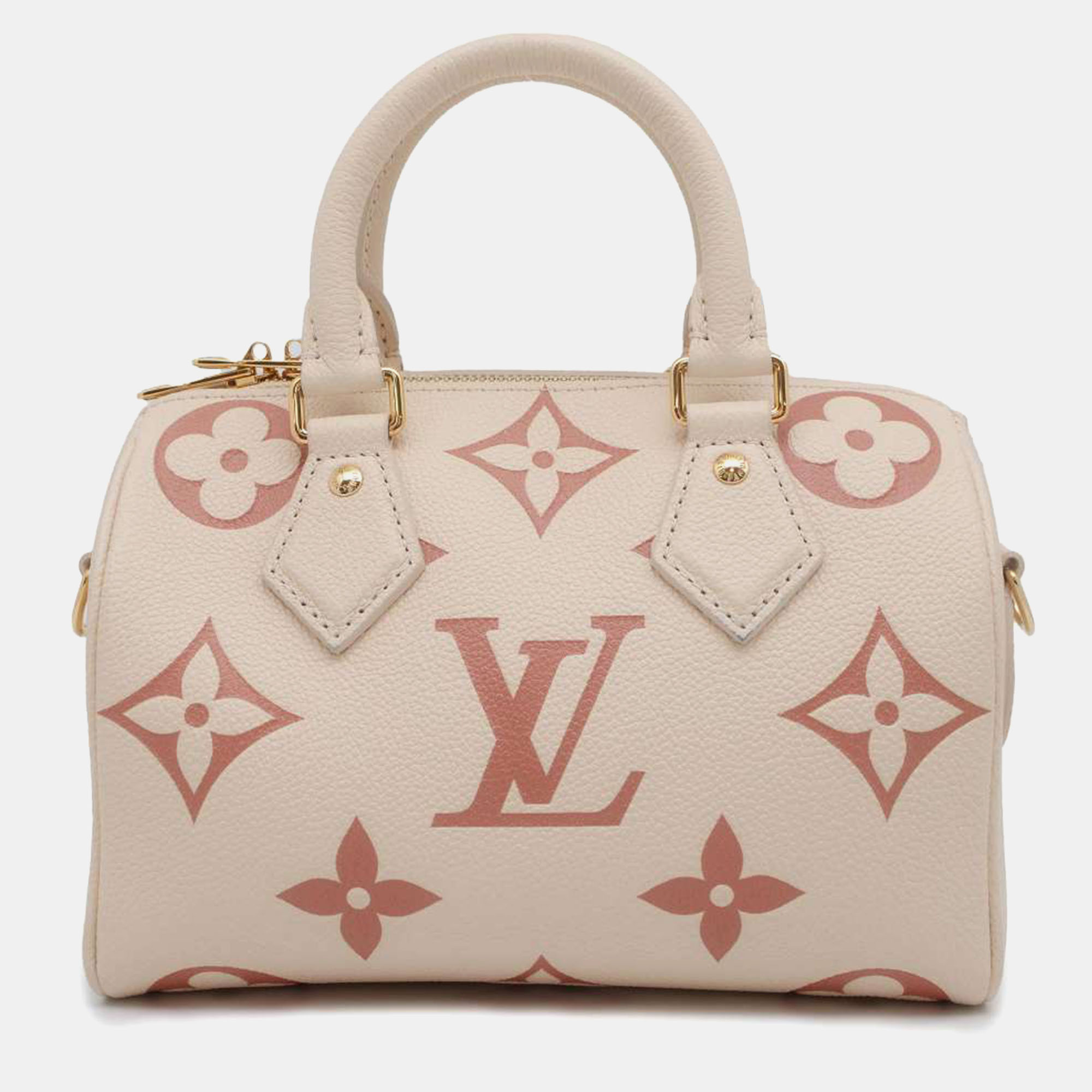 

Louis Vuitton Cream/Pink Monogram Empreinte Leather Speedy Bandouliere 20 Bag