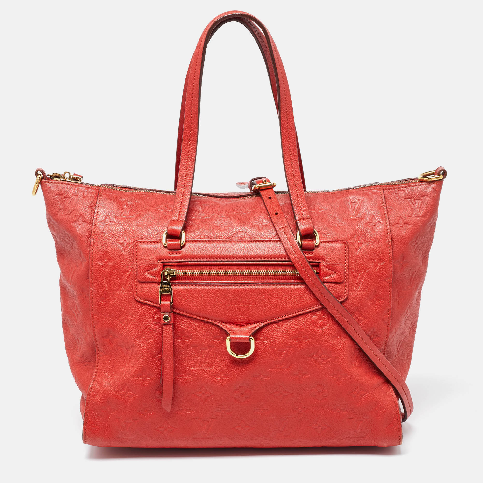 

Louis Vuitton Cherry Monogram Empreinte Leather Lumineuse PM Bag, Red