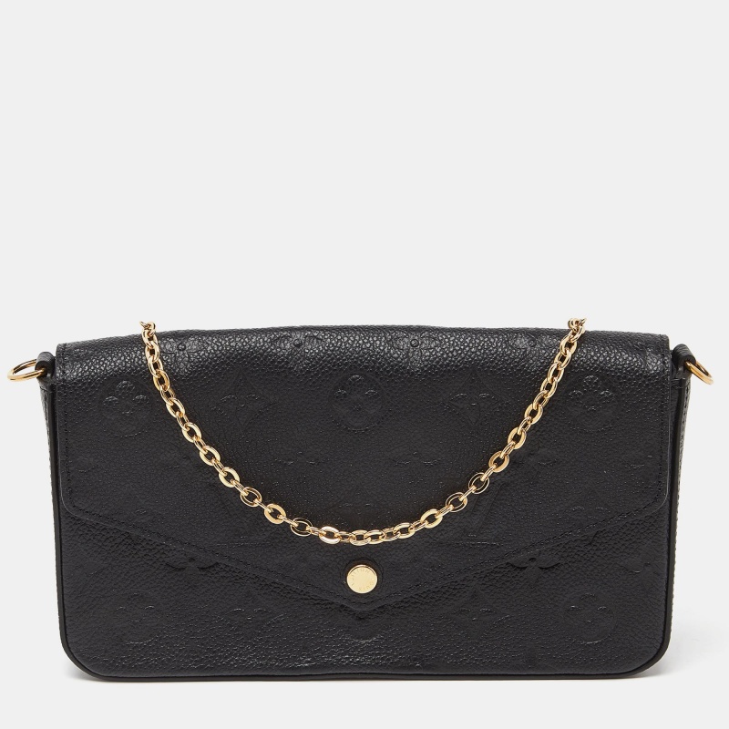 

Louis Vuitton Black Monogram Empreinte Leather Felicie Pochette Bag