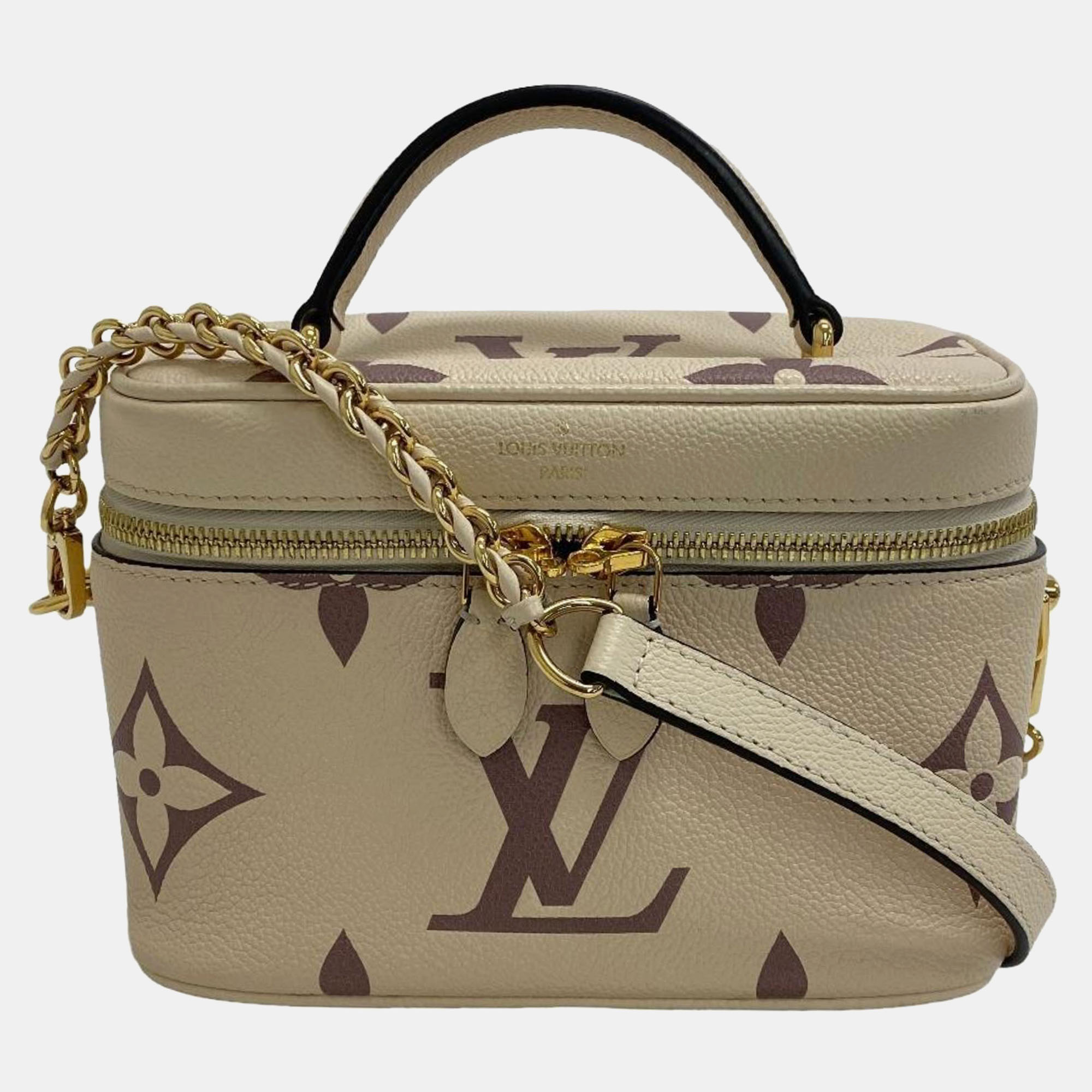 

Louis Vuitton Cream Monogram Giant Logo Canvas Vanity Bag, Beige