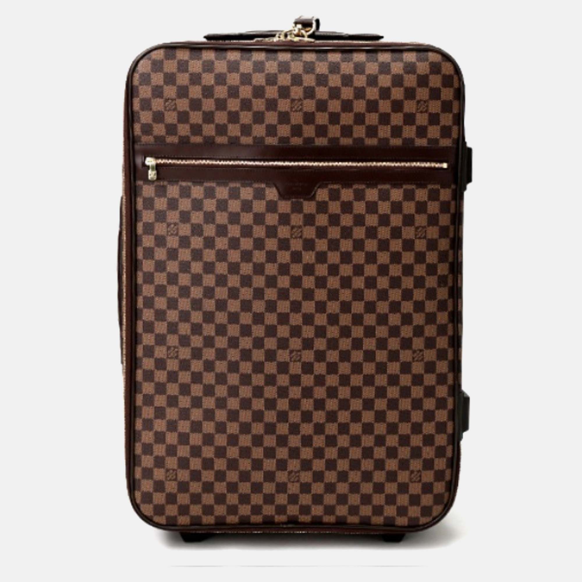 

Louis Vuitton Brown Canvas damier Ebene Pegase Suitcase