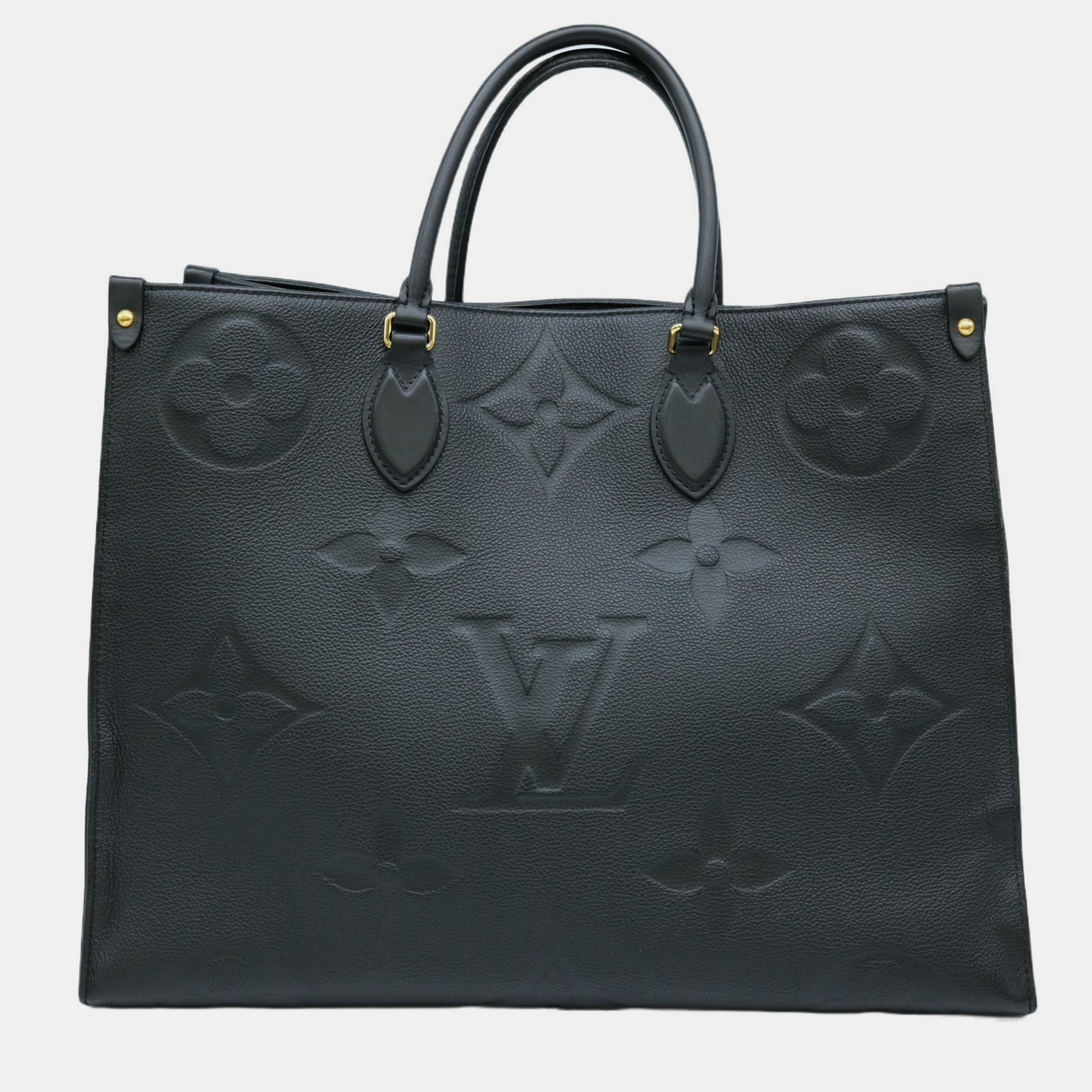 

Louis Vuitton Black Monogram Empreinte Leather On The Go GM Tote