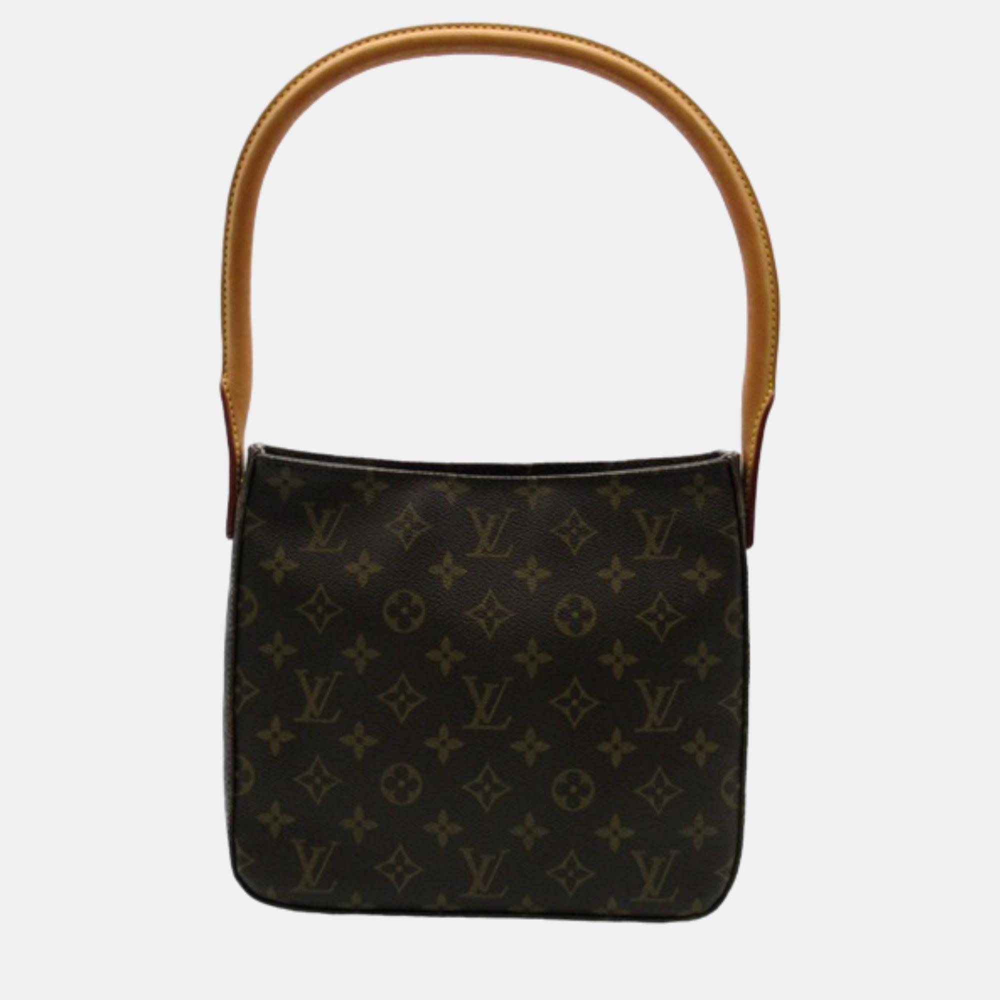 

Louis Vuitton Brown Canvas MM Looping Shoulder Bag