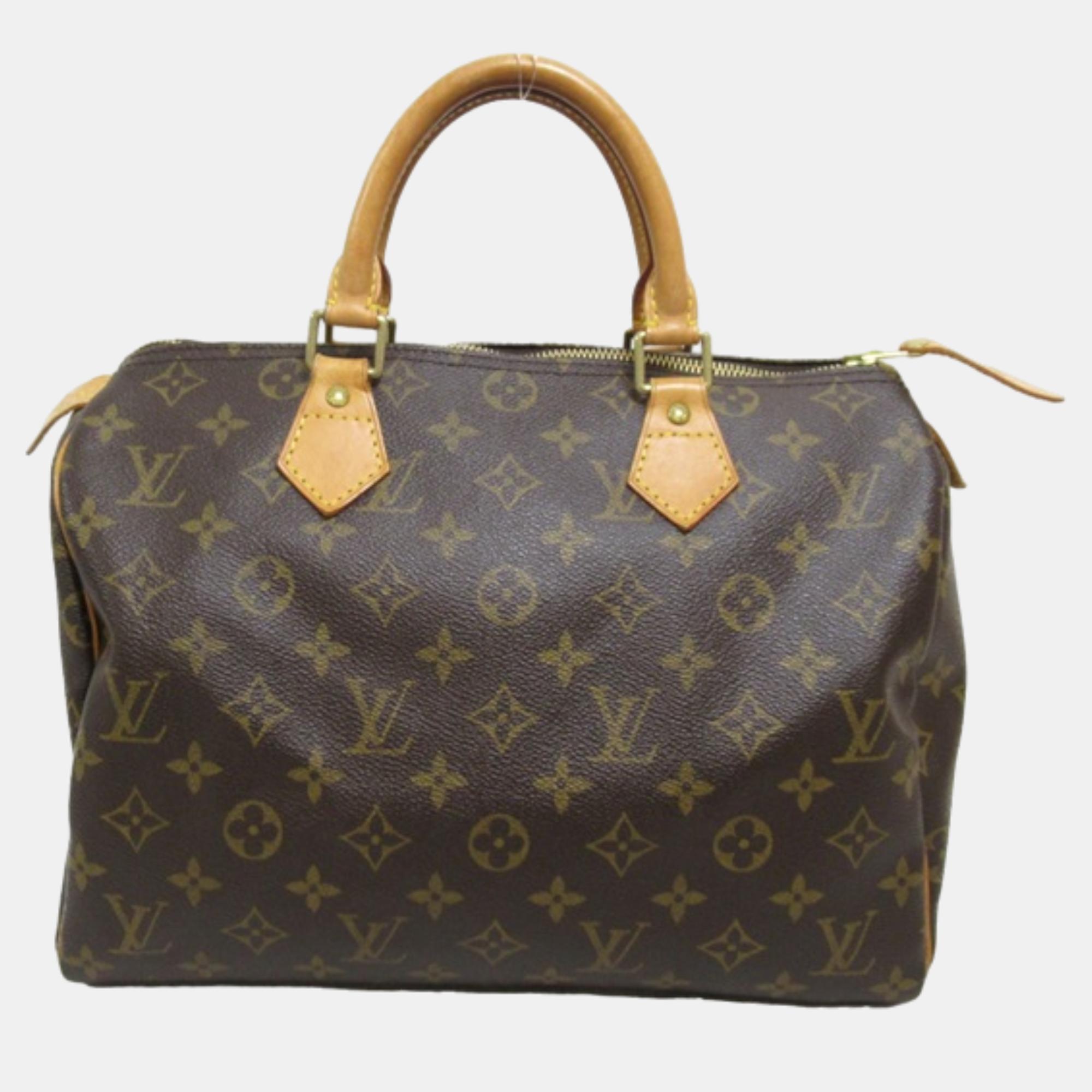 

Louis Vuitton Brown Canvas 30 Speedy Satchel
