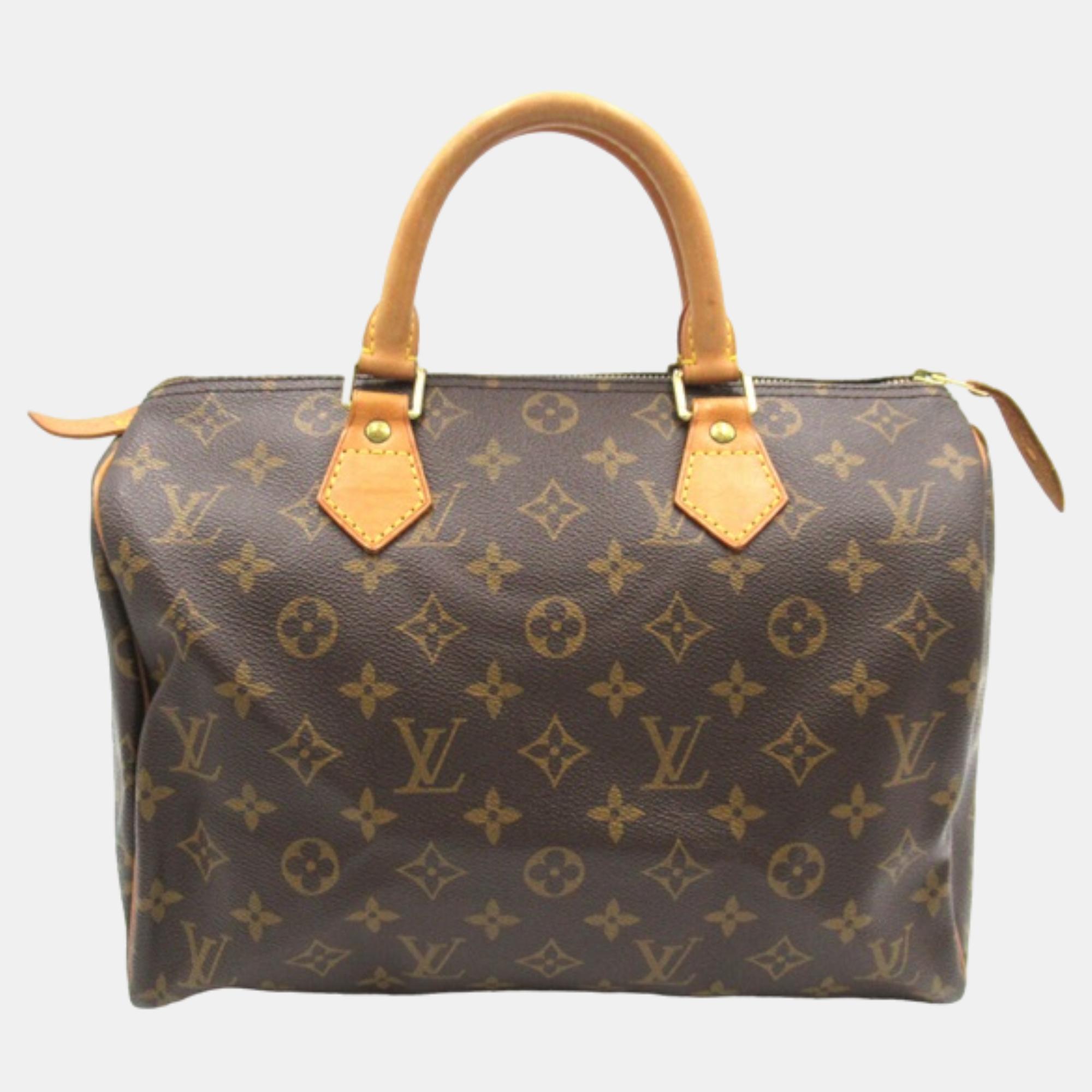 

Louis Vuitton Brown Canvas 30 Speedy Satchel bag