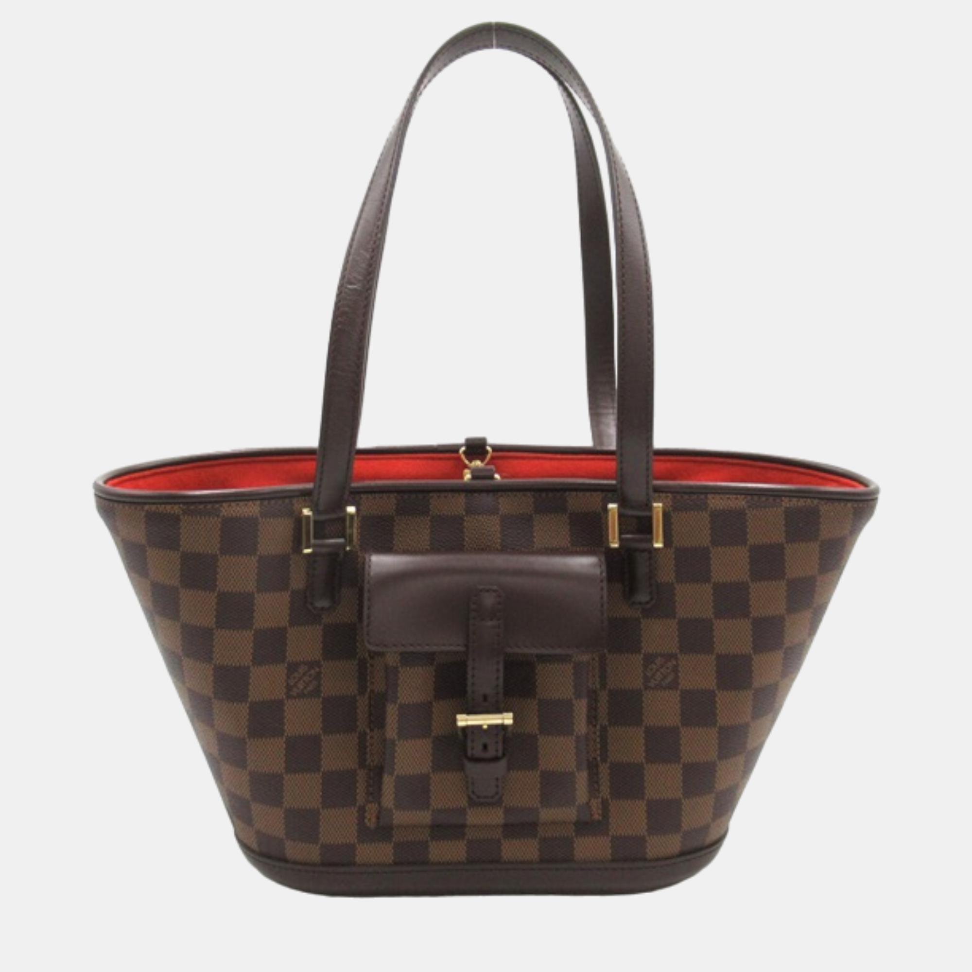

Louis Vuitton Brown Damier Ebene Canvas Manosque PM Shoulder Bag