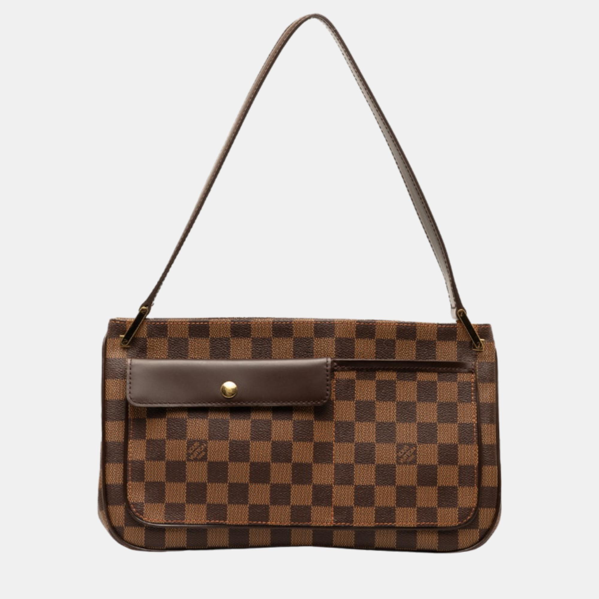 

Louis Vuitton Brown Damier Ebene Canvas Aubagne Shoulder Bag