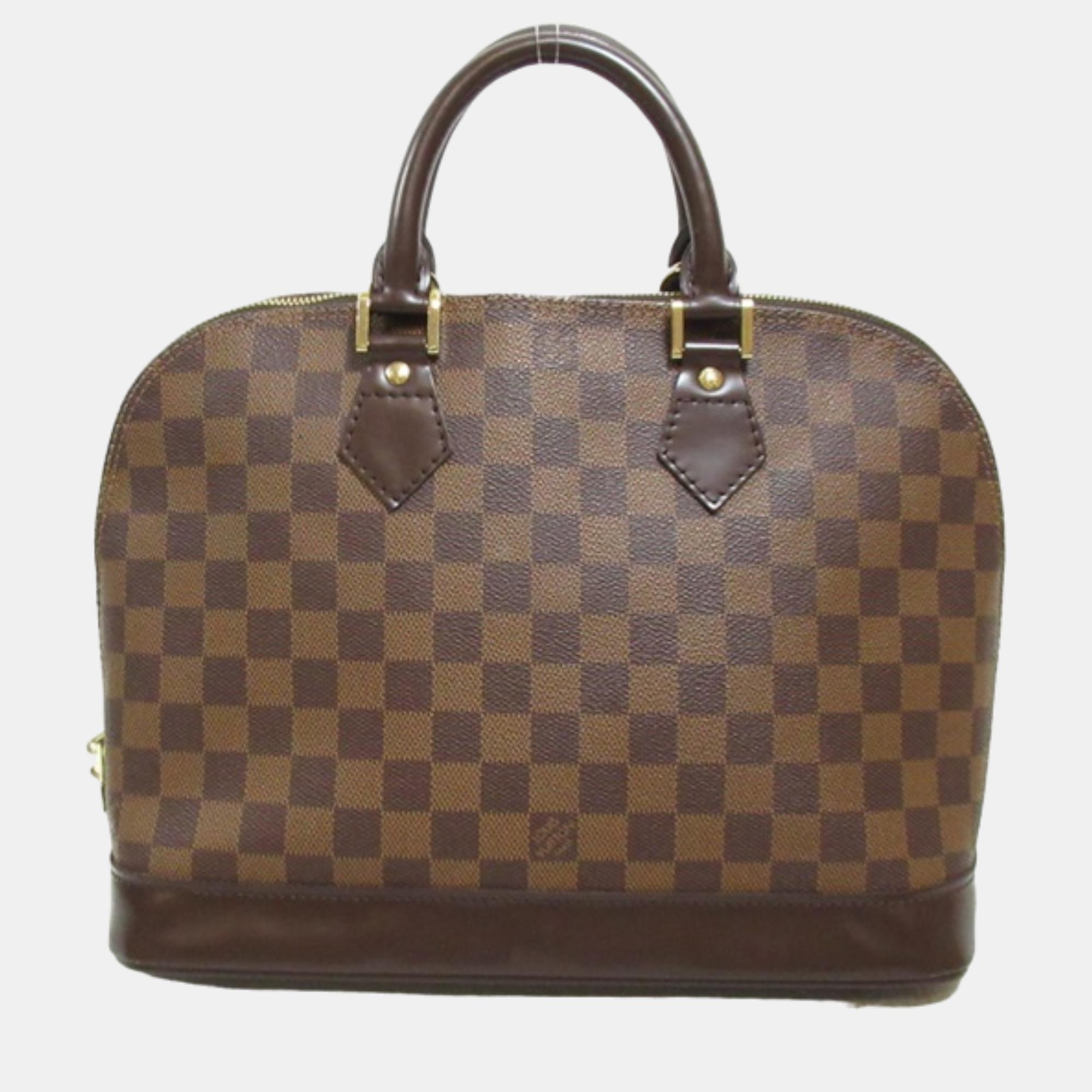 

Louis Vuitton Brown Damier Ebene Canvas Alma PM Handbag