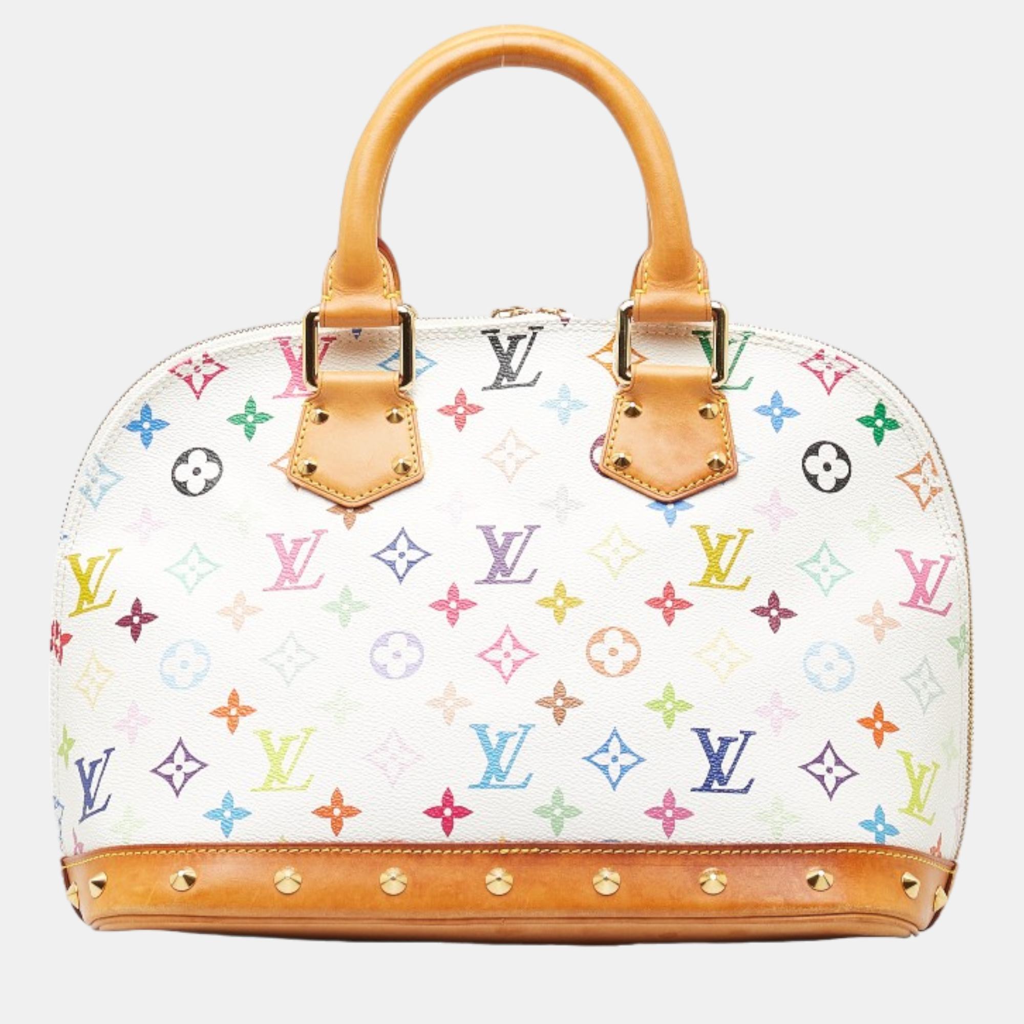 

Louis Vuitton White Monogram Multicolour Canvas Alma Handbag
