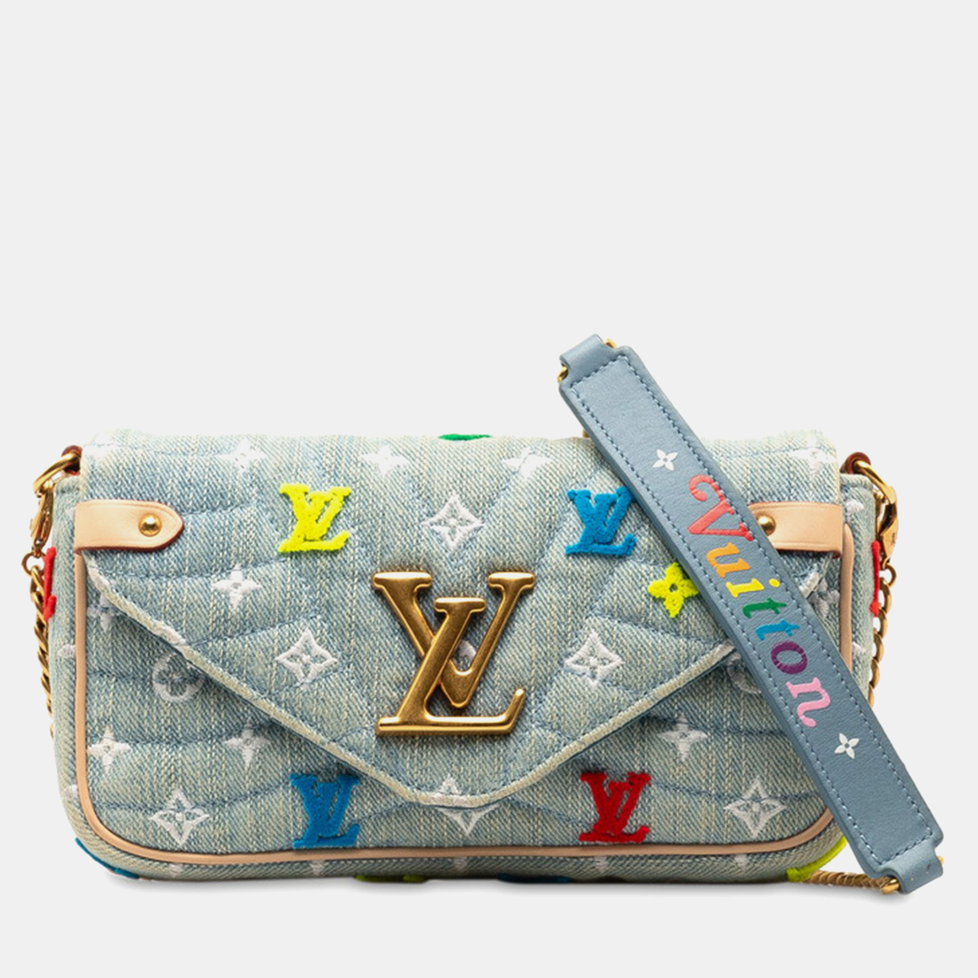 

Louis Vuitton Blue Denim New Wave Shoulder Bag