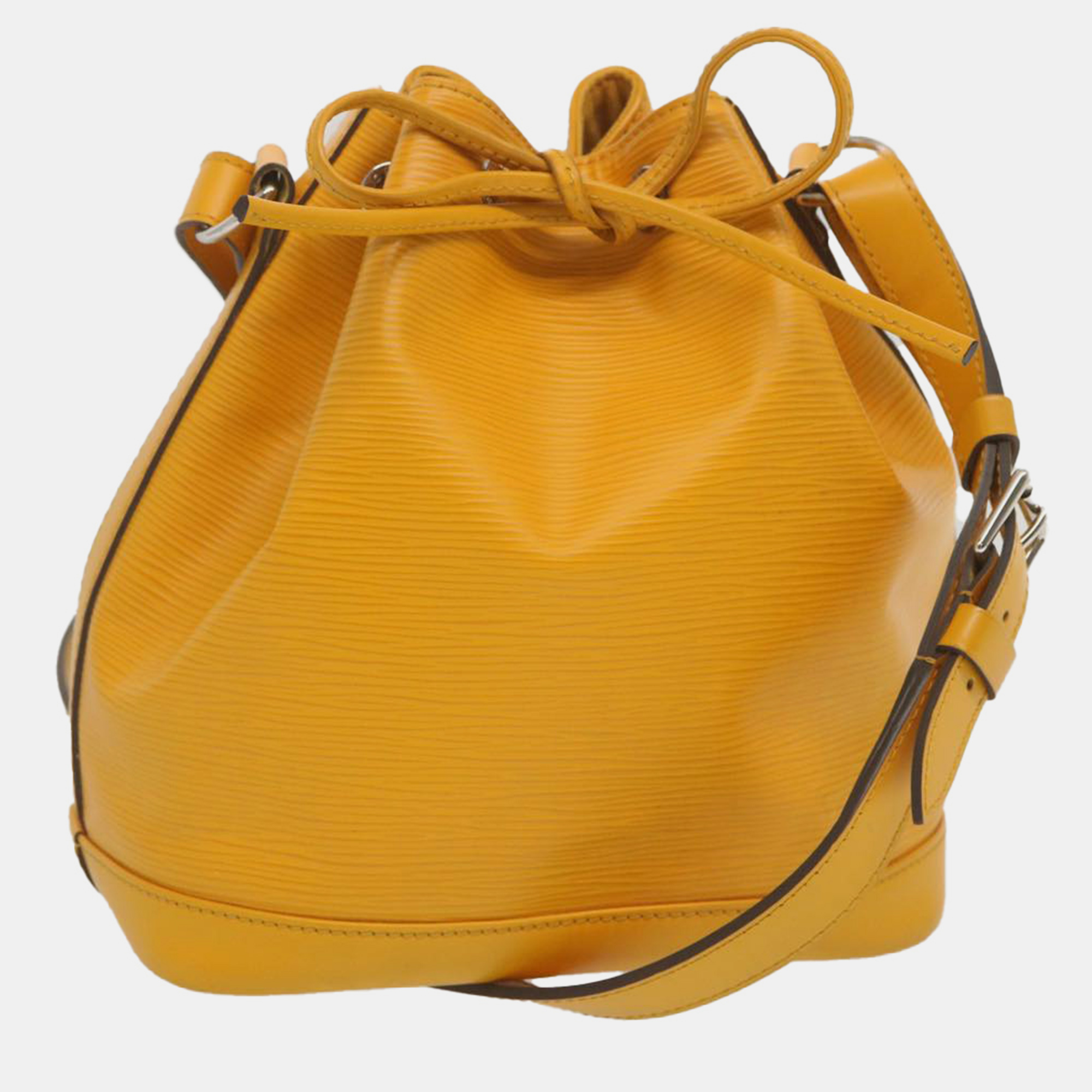 Pre-owned Louis Vuitton Yellow Epi Leather Noe Bucket Bag