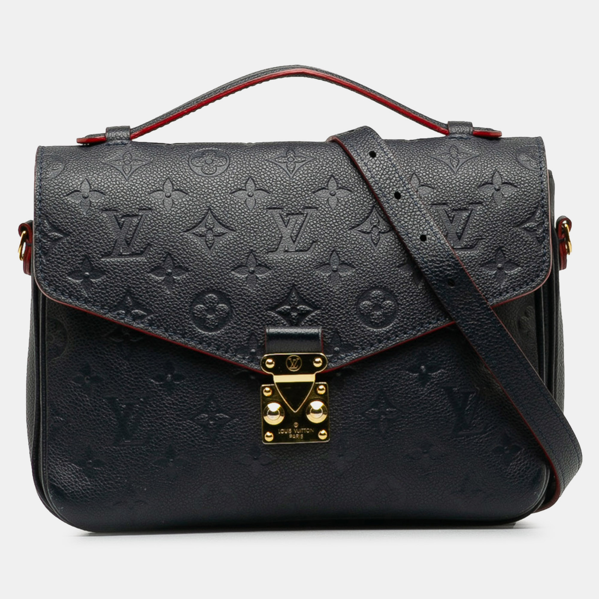 

Louis Vuitton Monogram Empreinte Pochette Metis, Navy blue