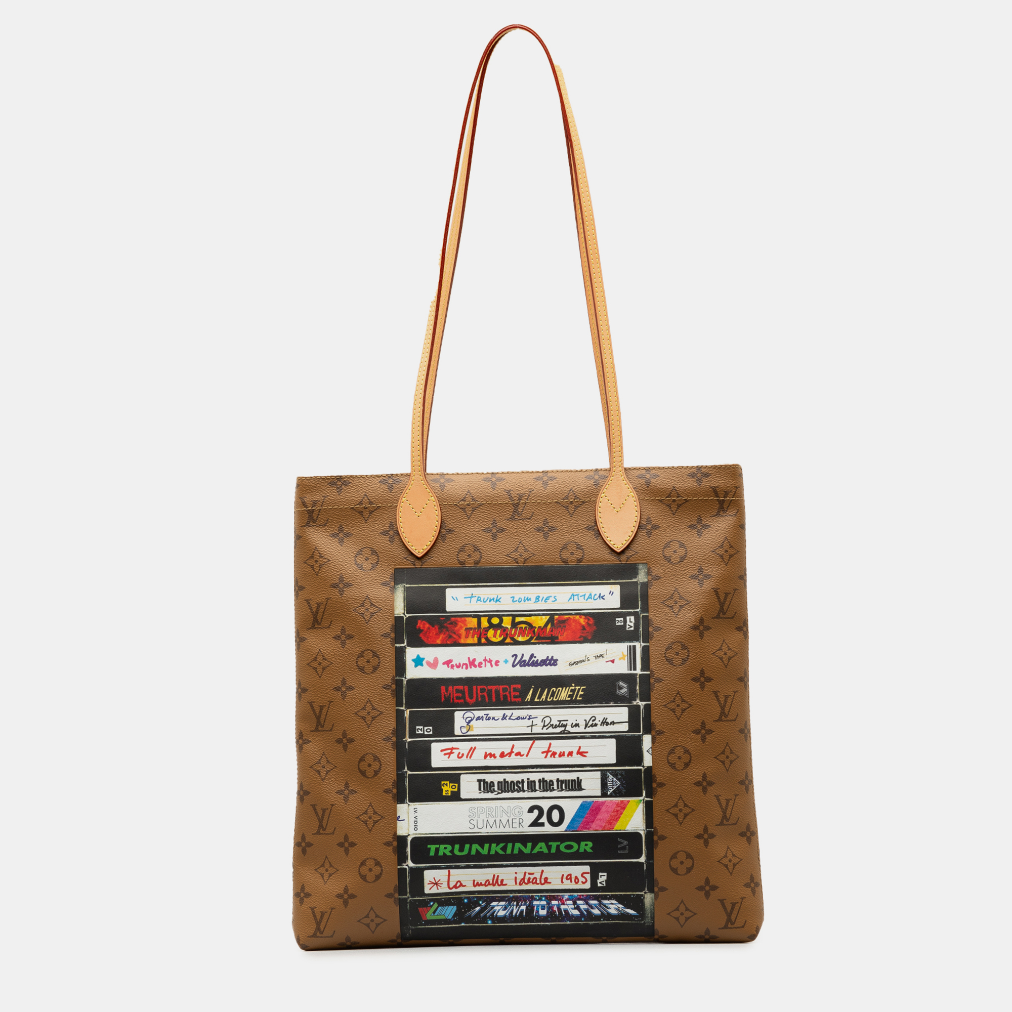 

Louis Vuitton Monogram Reverse VHS Tape Carry It Bag, Brown