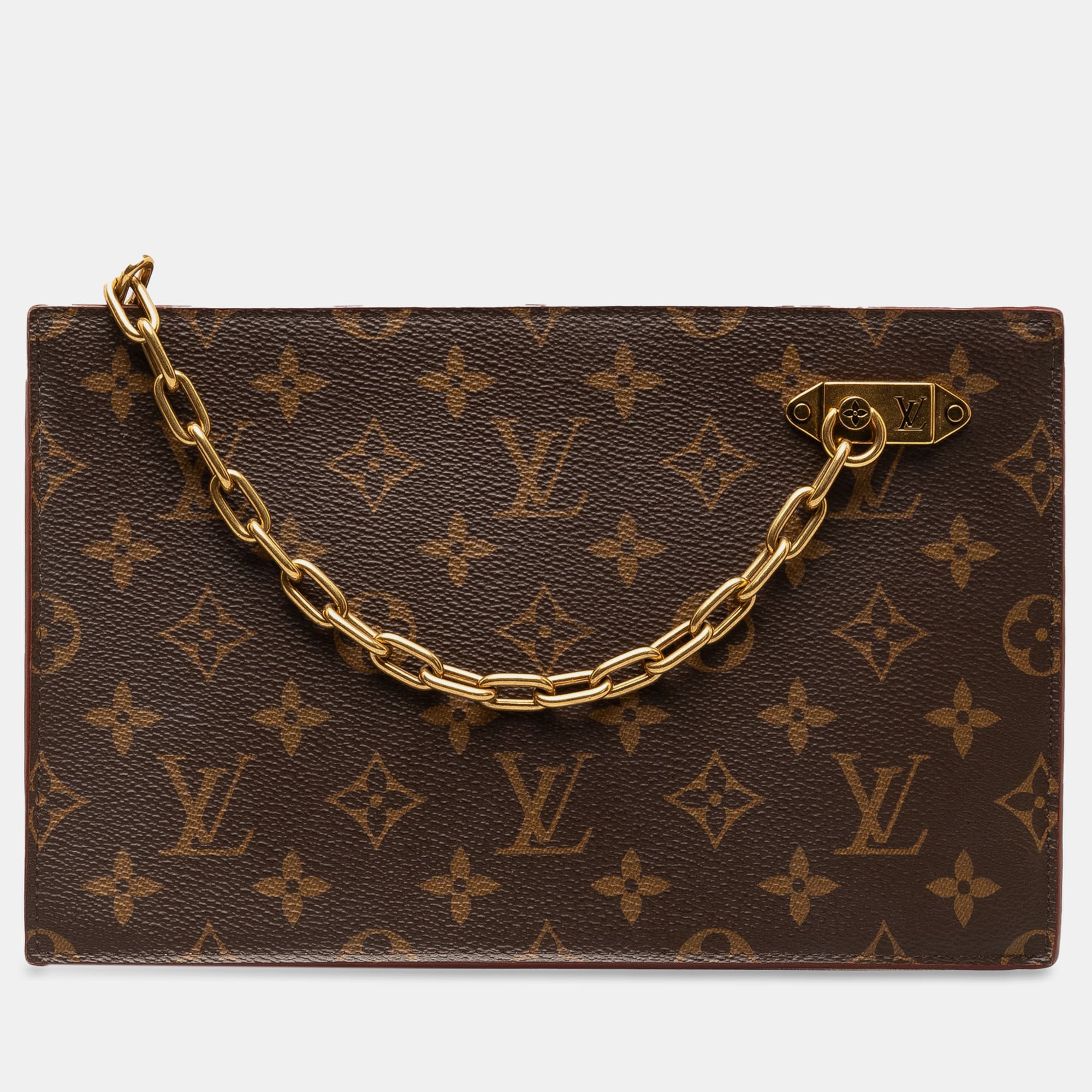 

Louis Vuitton Monogram Legacy Chain Clutch, Brown