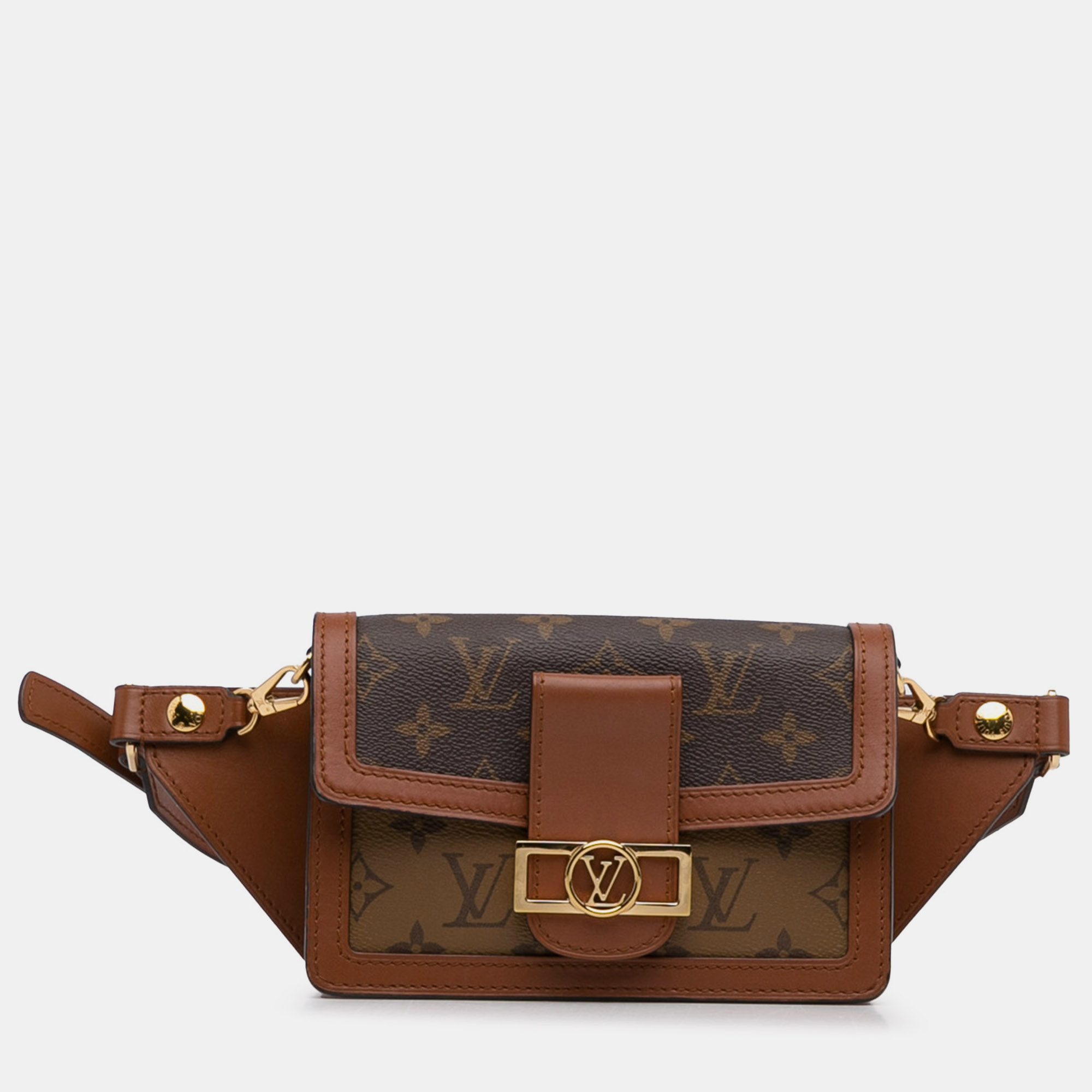 

Louis Vuitton Monogram Reverse Dauphine Bumbag, Brown