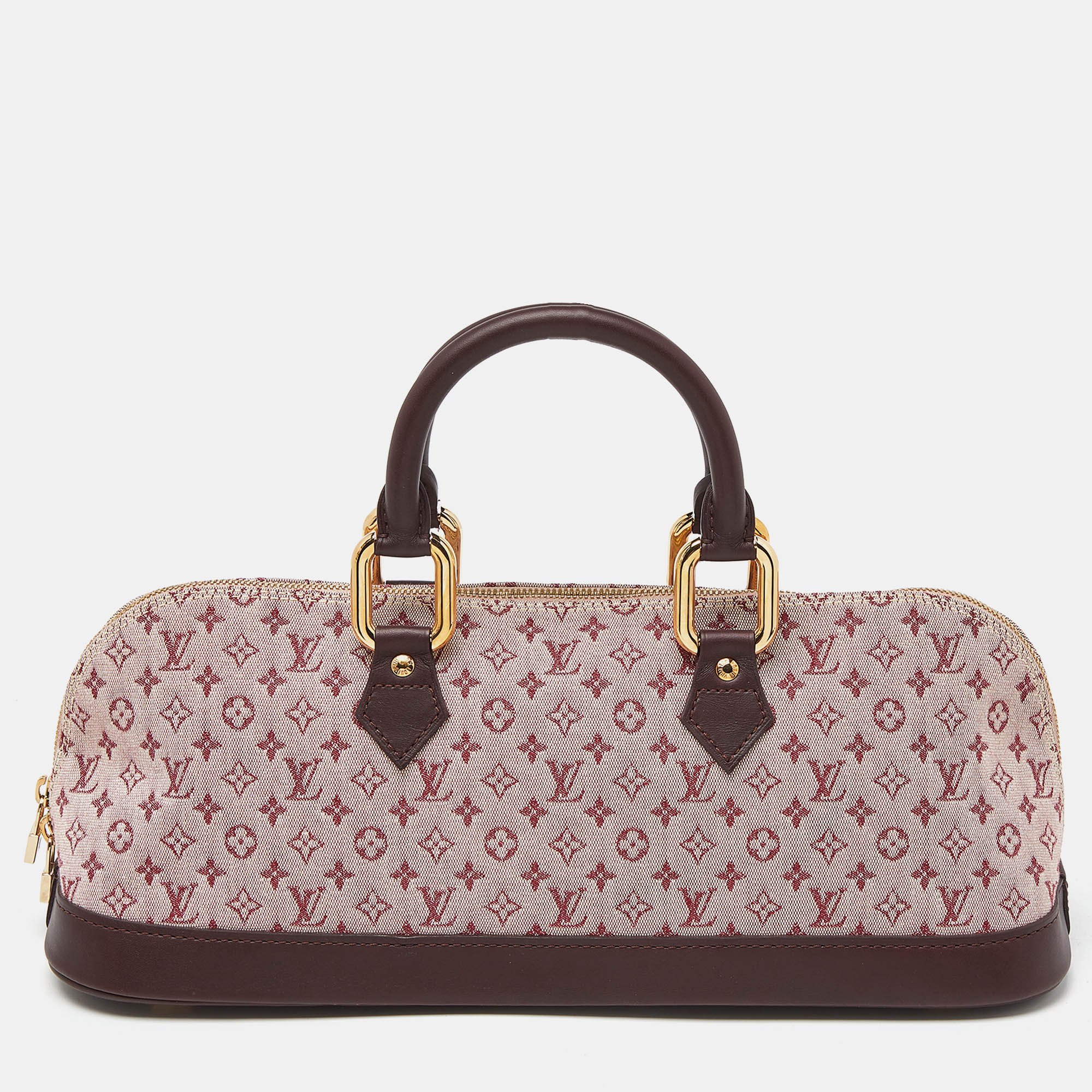 

Louis Vuitton Cherry Monogram Mini Lin Alma Long Bag, Red