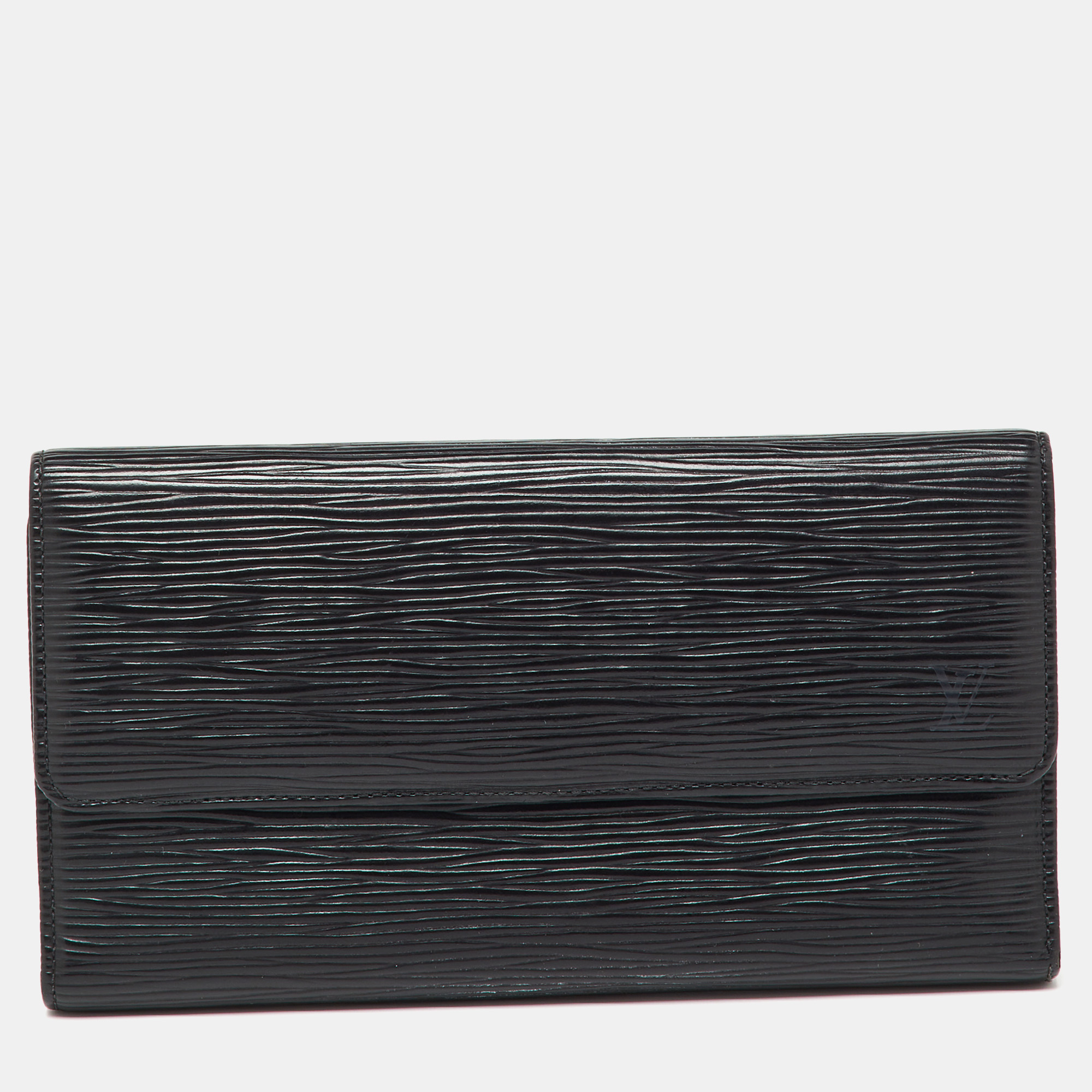 

Louis Vuitton Black Epi Leather Porte Tresor Wallet