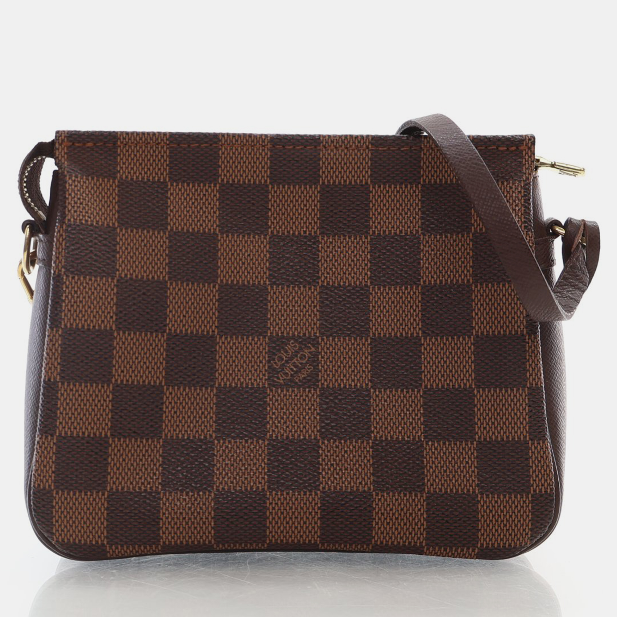 

Louis Vuitton Brown Damier Ebene Canvas Trousse Pochette Shoulder Bag