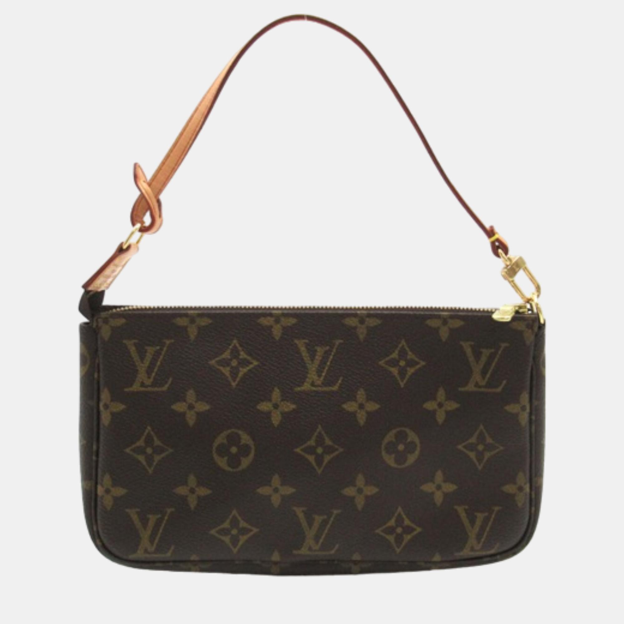 

Louis Vuitton Brown Monogram Canvas Pochette Accessoires Clutch Bag