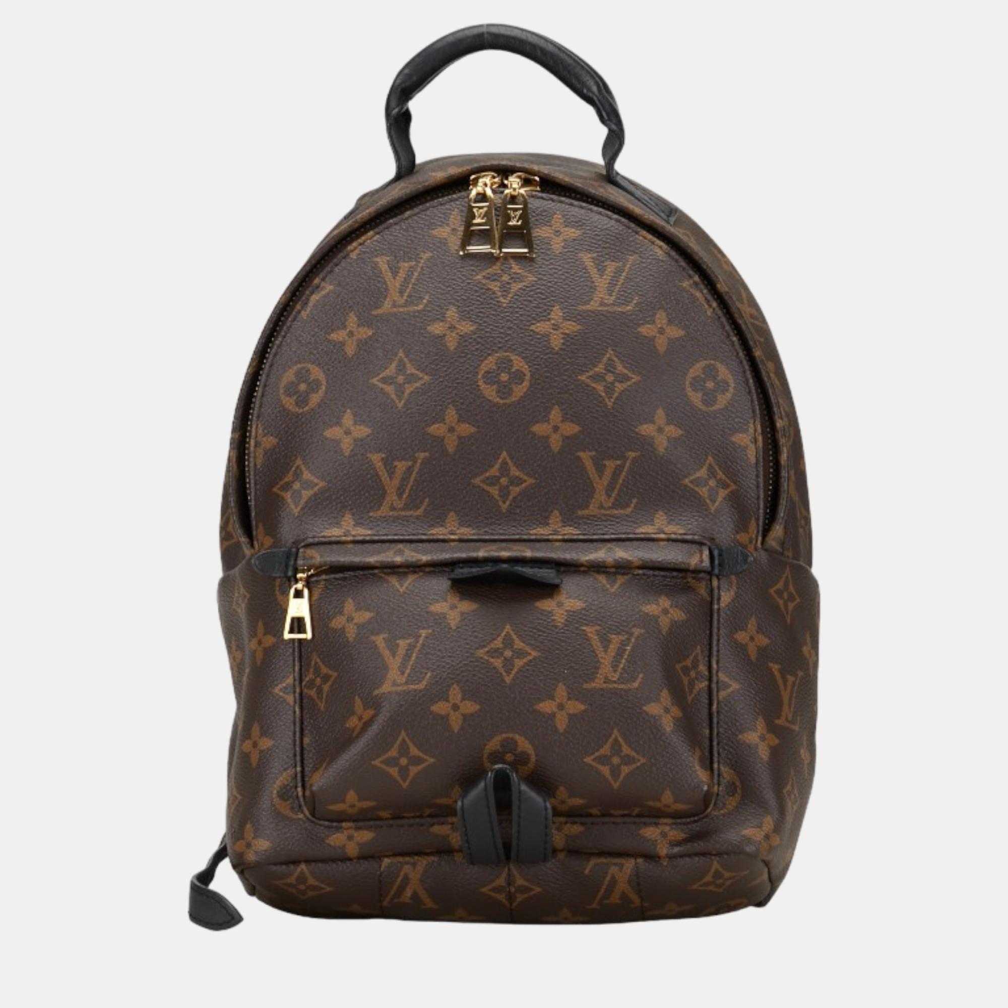 Pre-owned Louis Vuitton Brown Monogram Canvas Palm Springs Pm Backpack
