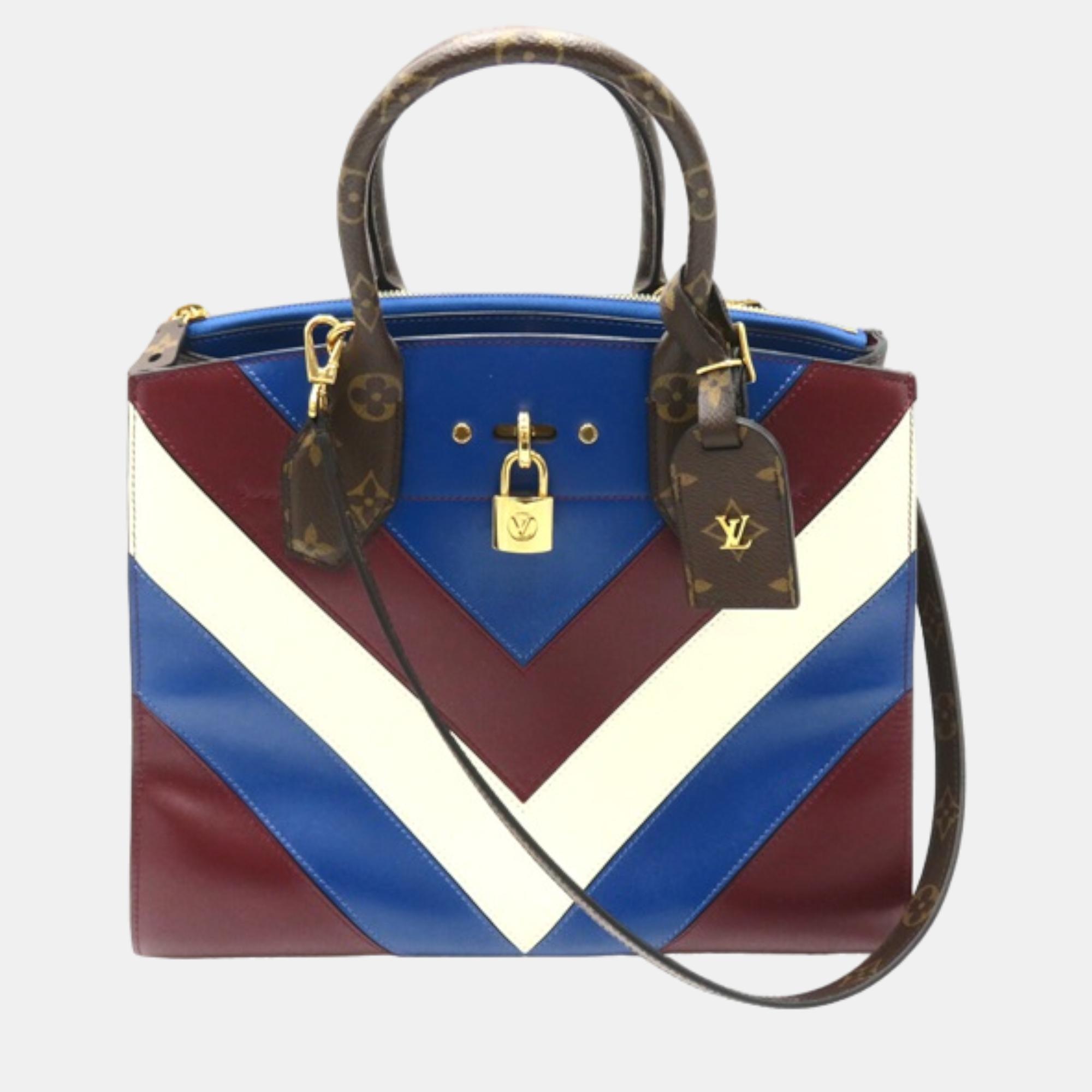 

Louis Vuitton Multicolor Leather City Steamer MM Top Handle Bag
