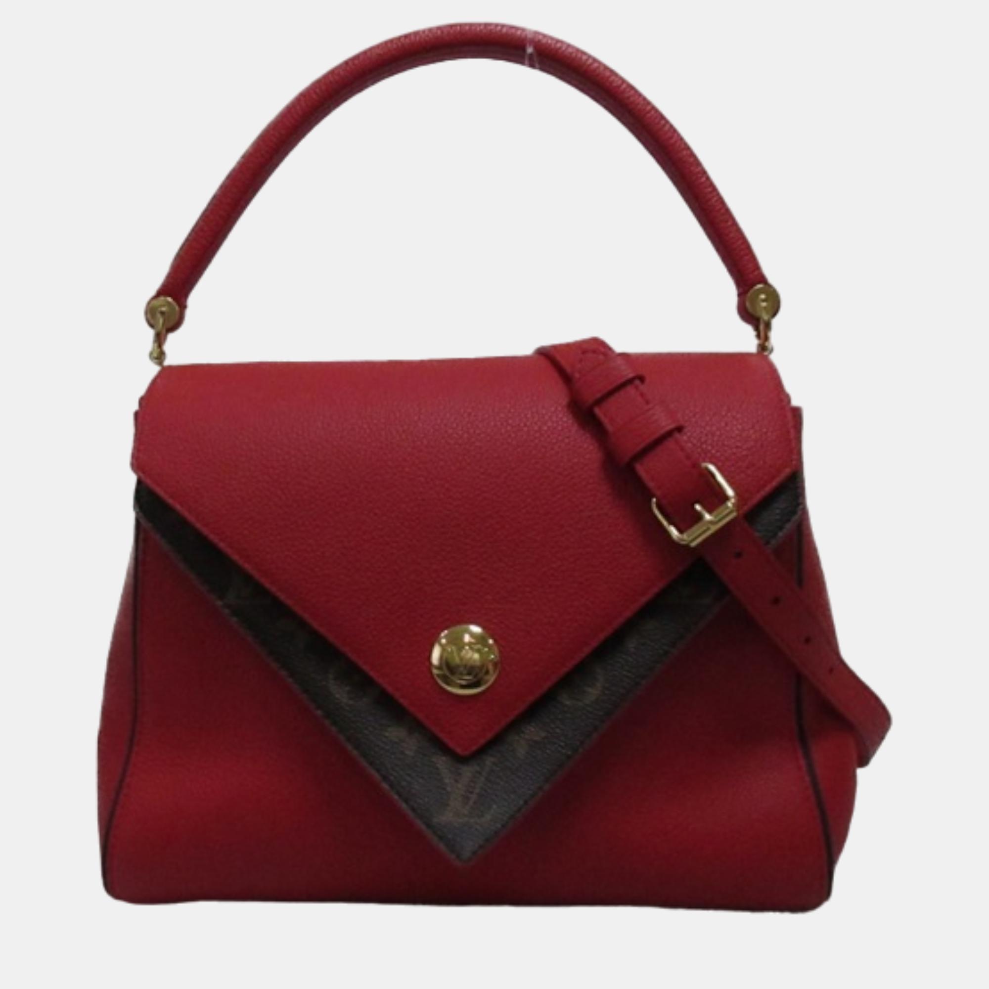 

Louis Vuitton Red Monogram Canvas and Leather Double V Top Handle Bag