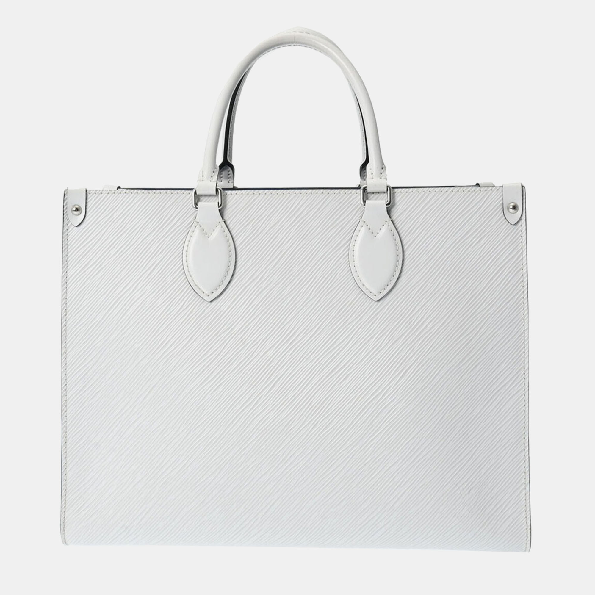 

Louis Vuitton White Epi Leather On the Go MM Bag
