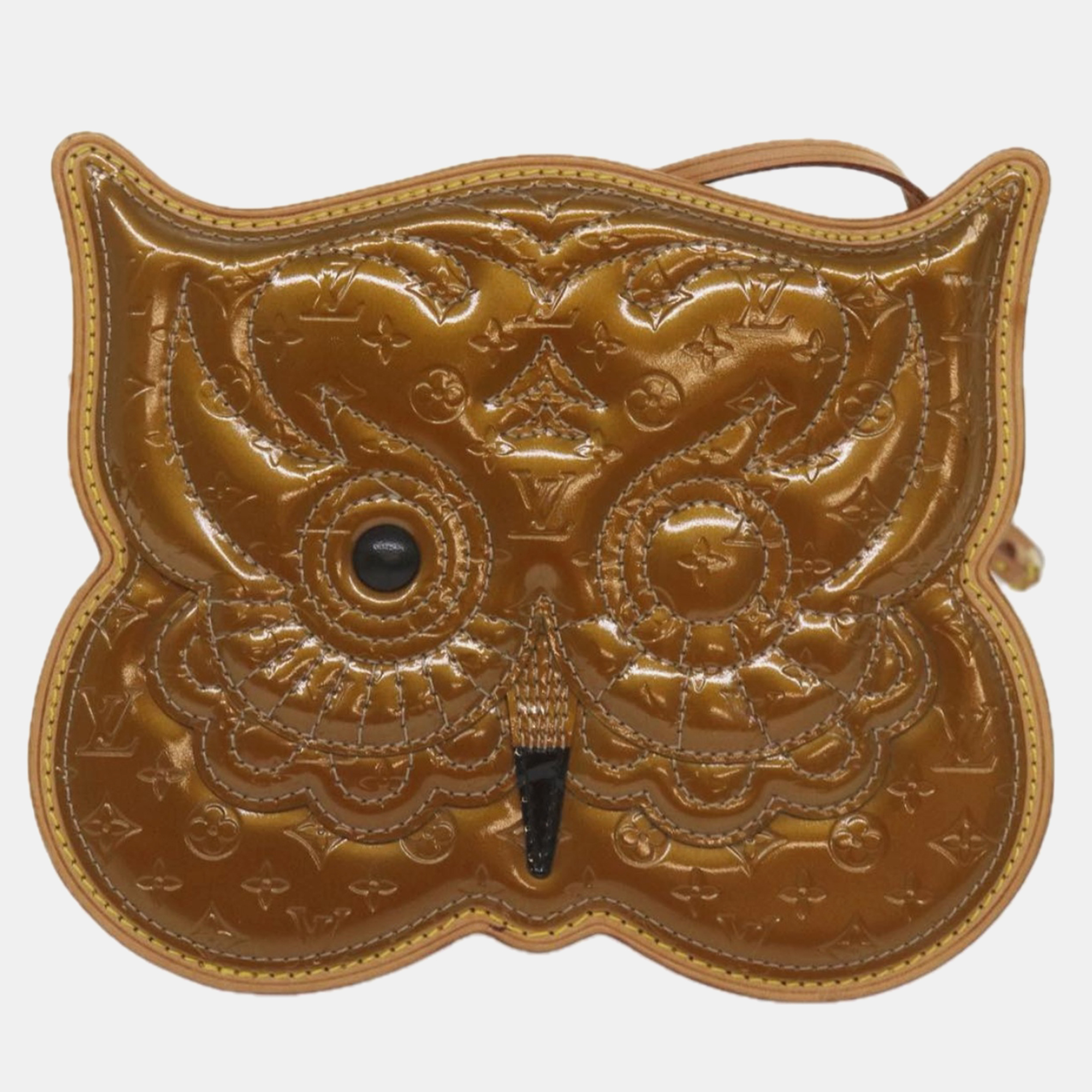 

Louis Vuitton Camel Patent Leather Conte De Fees clutch, Brown