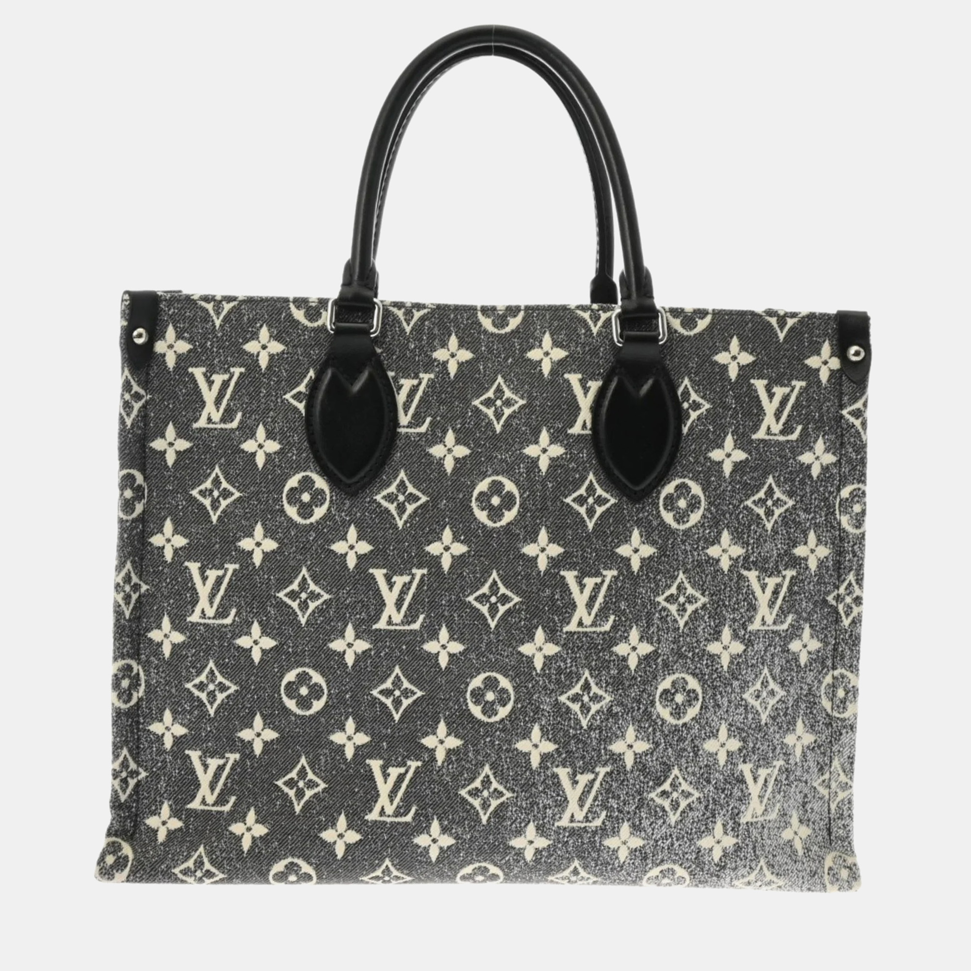 

Louis Vuitton Grey Monogram Jacquard Denim On the Go MM Tote Bag