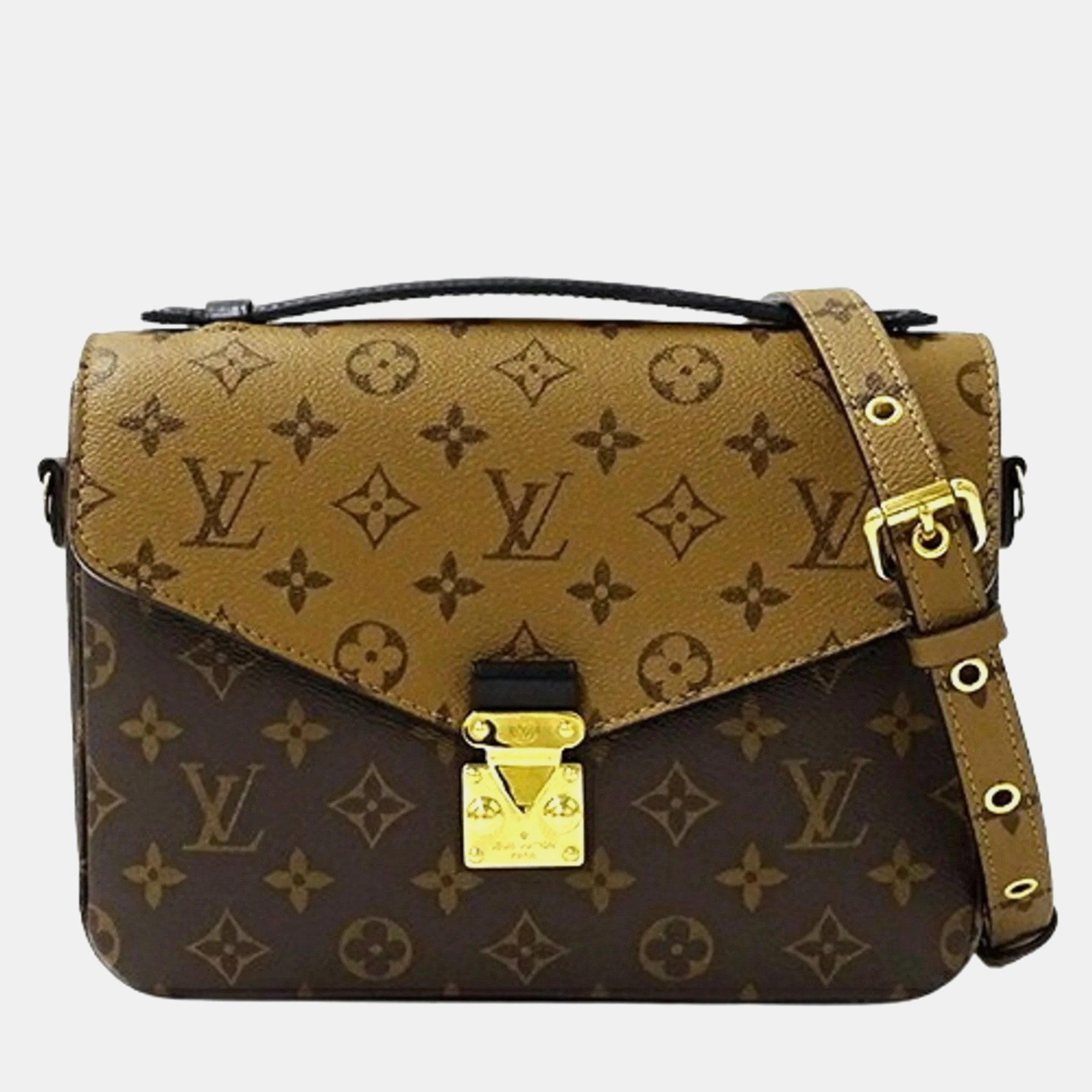 

Louis Vuitton Brown Coated Canvas MM Pochette Metis Shoulder Bag