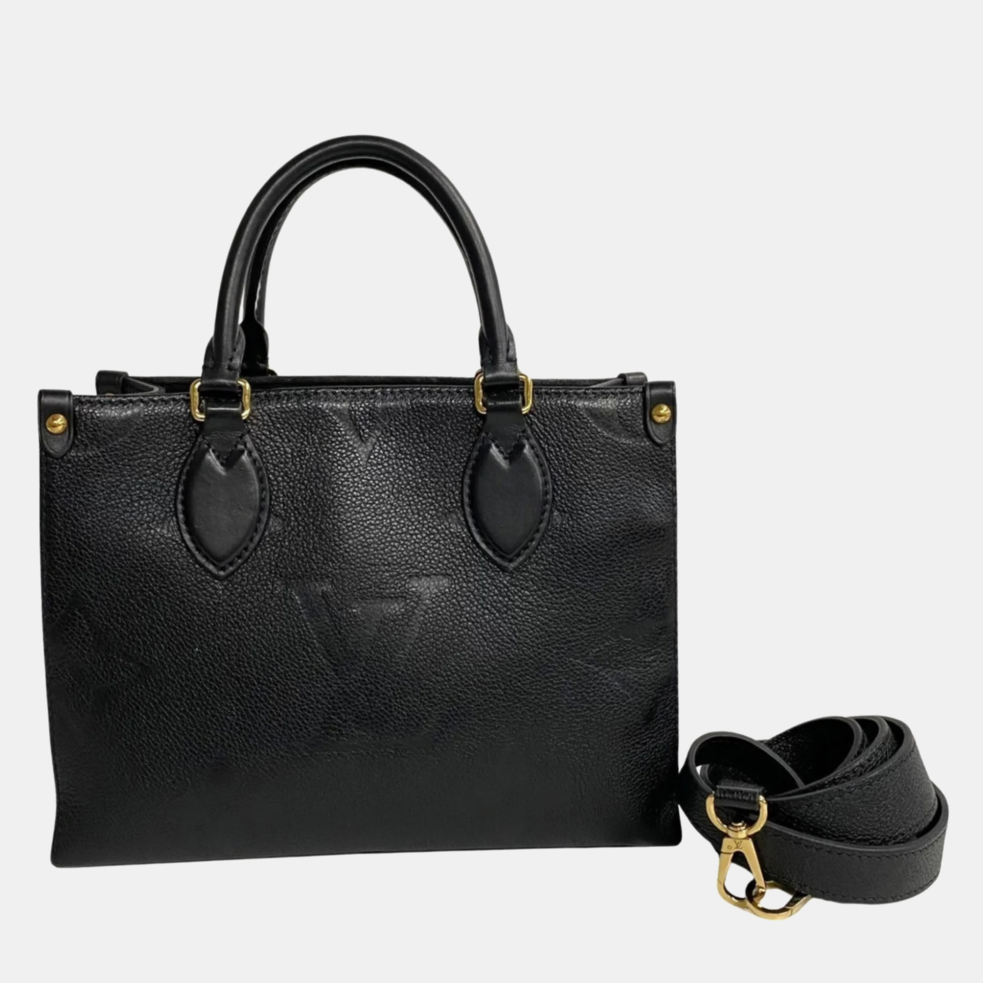 

Louis Vuitton Black Leather PM Onthego Tote Bag