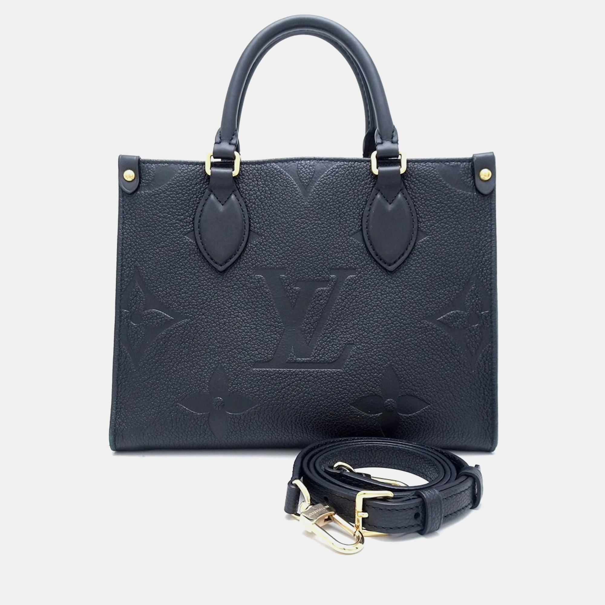 

Louis Vuitton Blue Leather PM Onthego Tote Bag