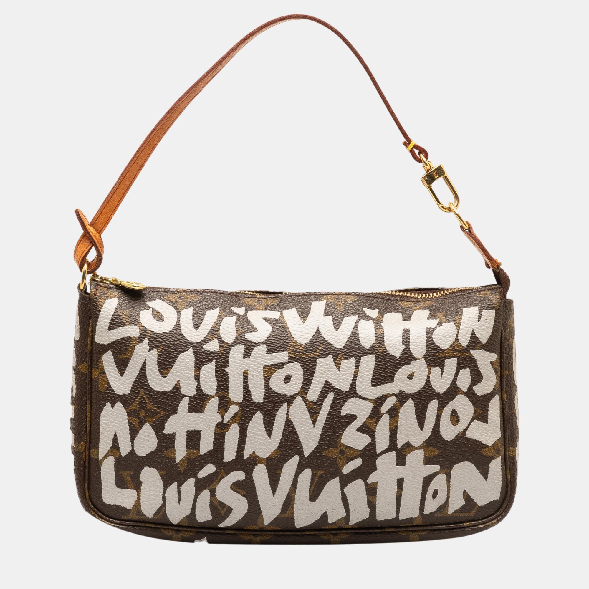 

Louis Vuitton Brown x Stephen Sprouse Monogram Graffiti Pochette Accessoires