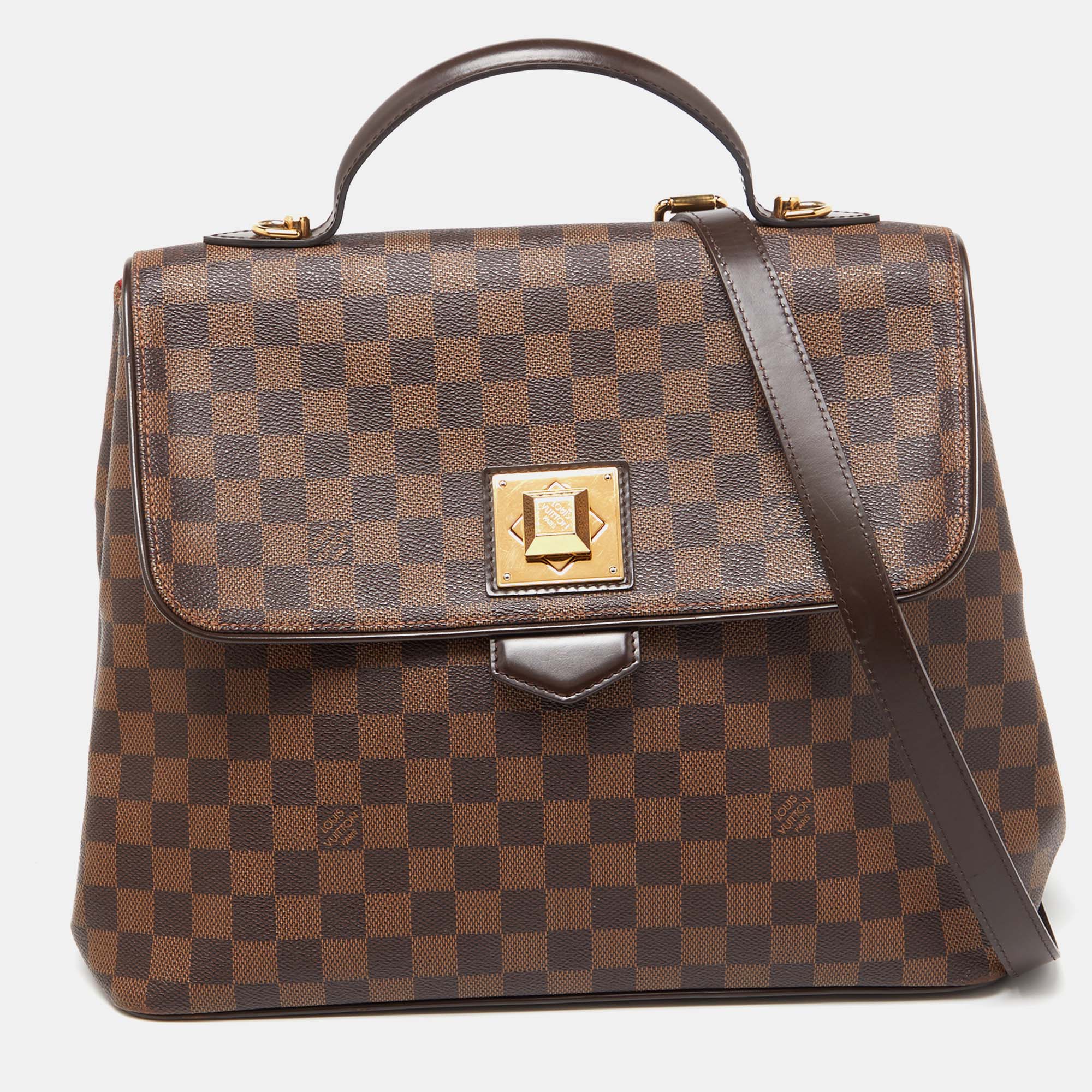 

Louis Vuitton Damier Ebene Canvas Bergamo GM Bag, Brown