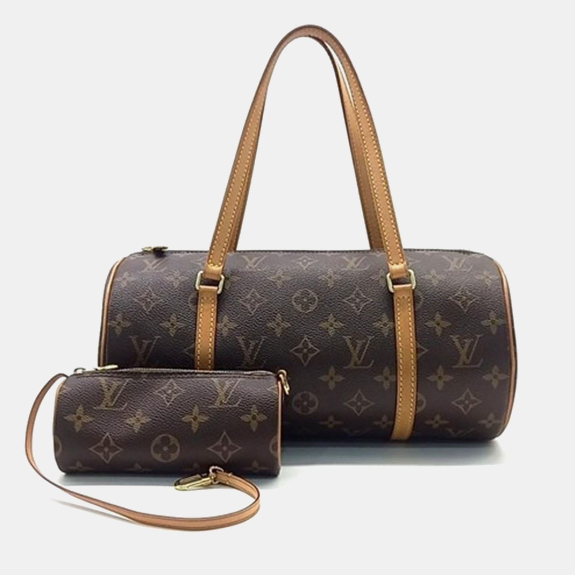 Pre-owned Louis Vuitton Monogram Papillon Handbag In Brown